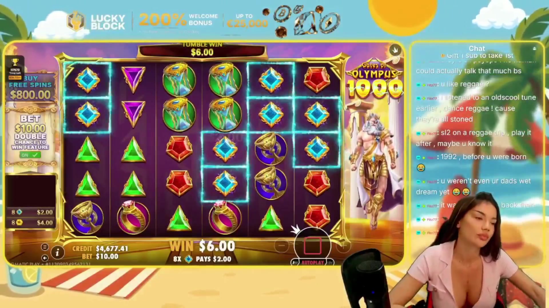 Gates of Olympus 1000: $558.40 win (55.84x)