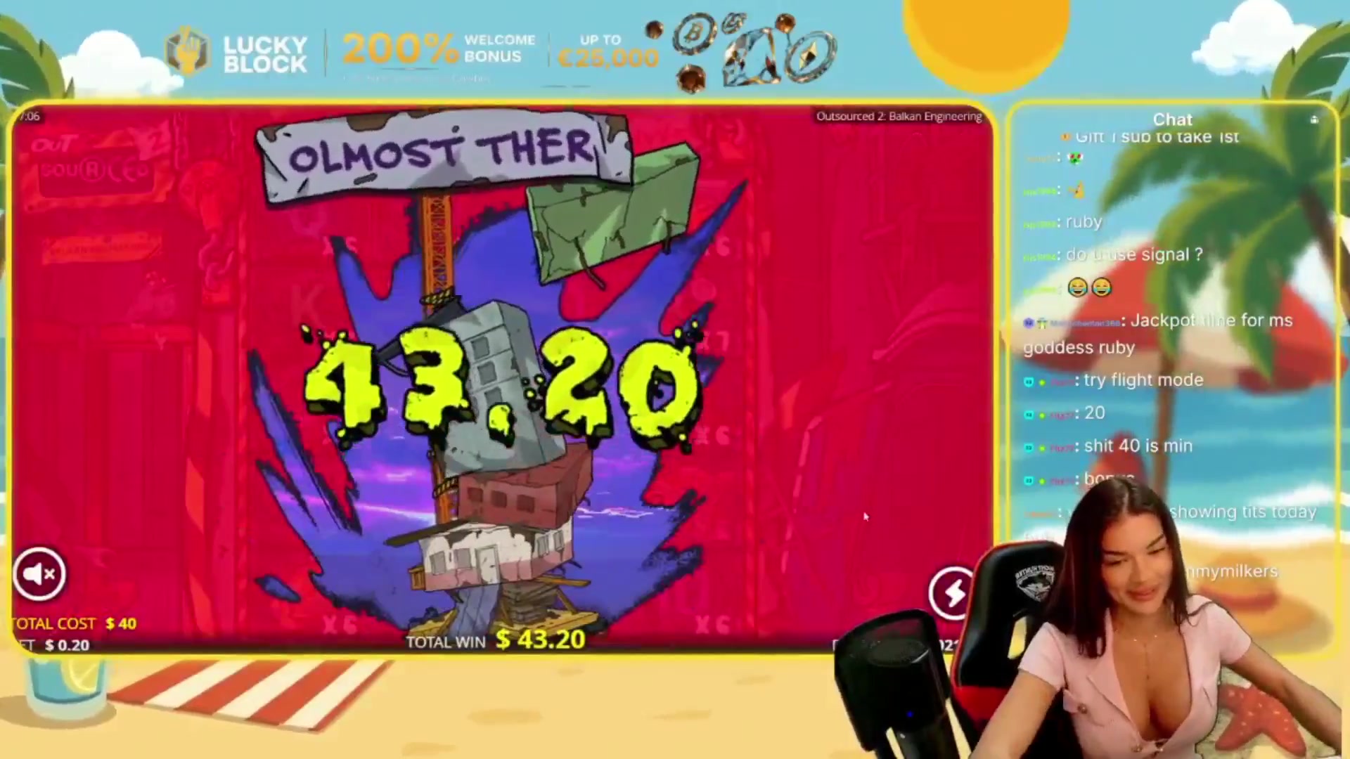 Outsourced 2 - Balkan Engineering: $2,222.20 win (55.55x)