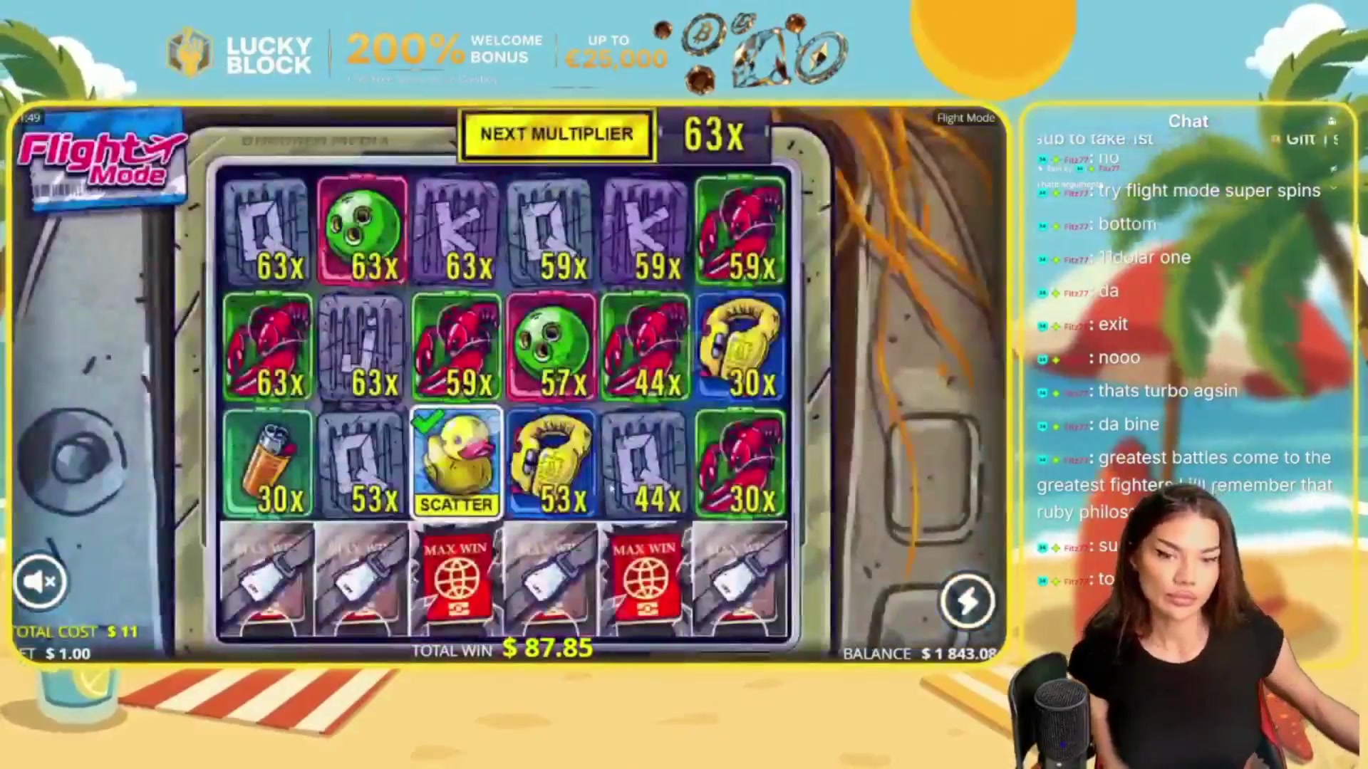 Flight Mode: $672.50 win (61.13x)
