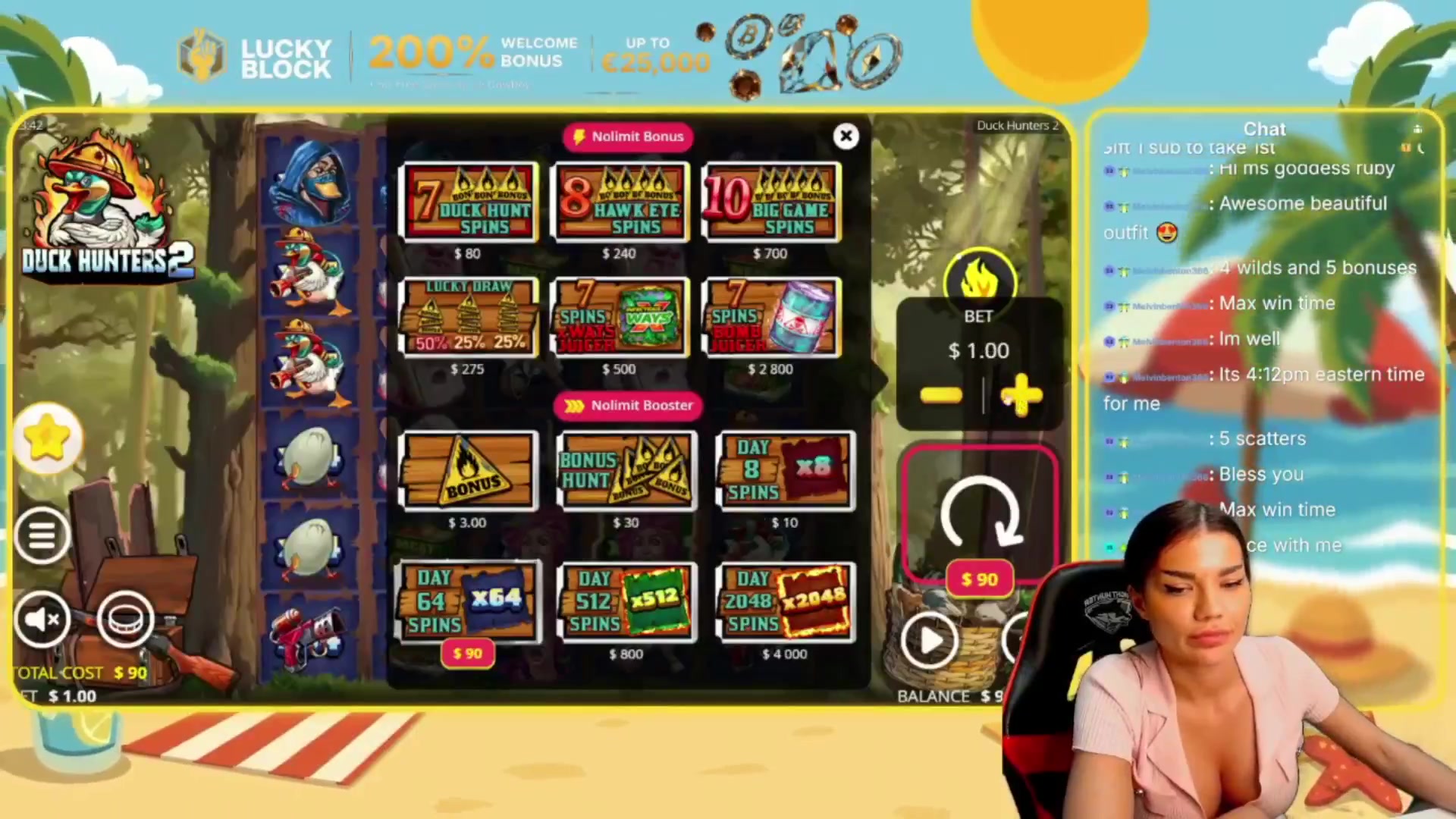 Duck Hunters 2: $2,529.60 win (15.81x)