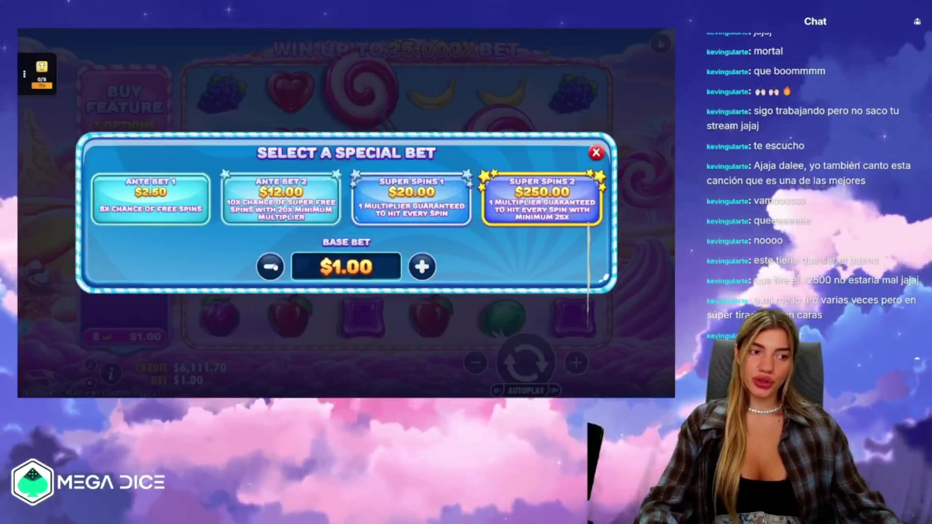 Sweet Bonanza 2500: $580.00 win (5.8x)
