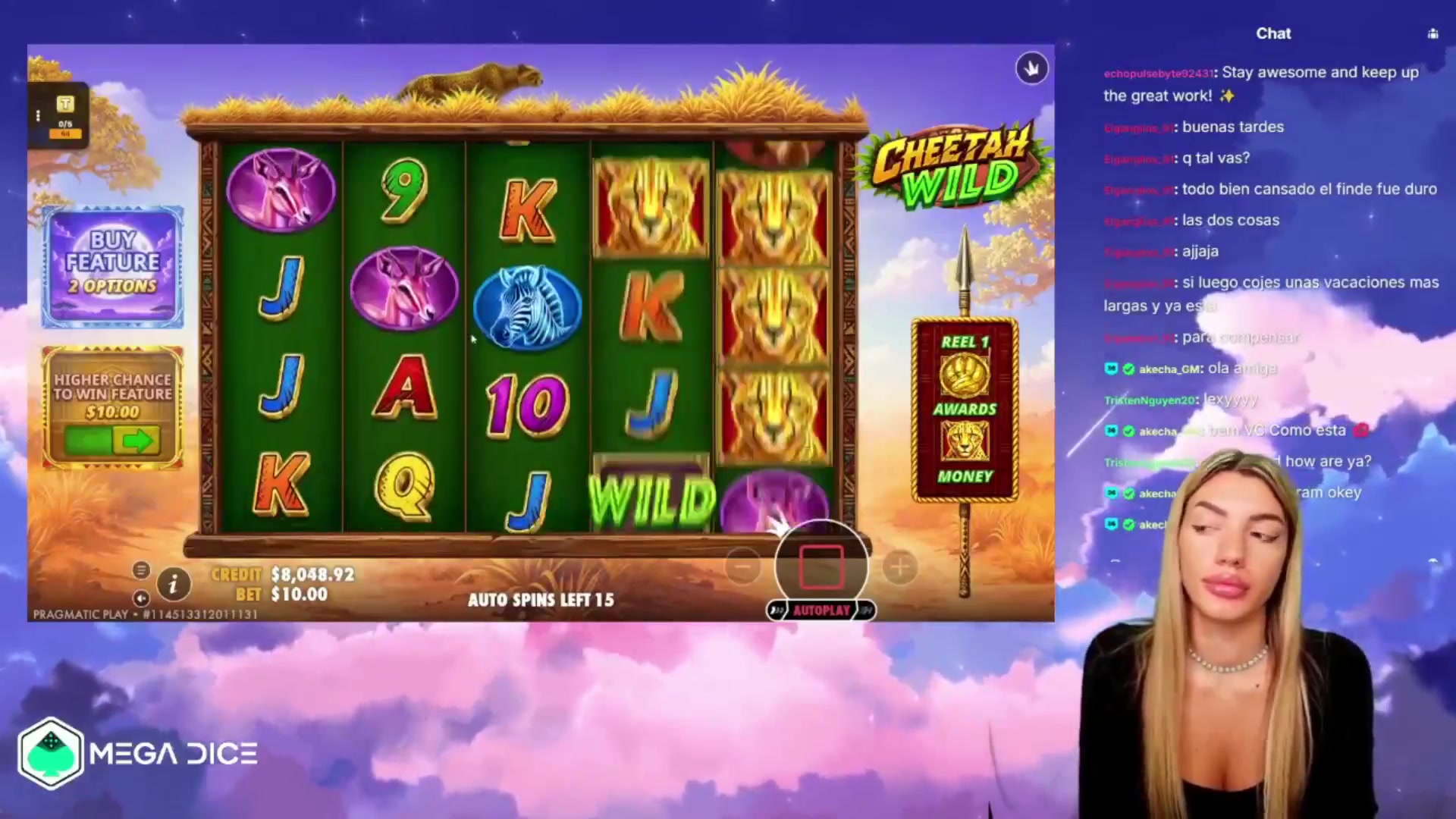 Cheetah Wild: $3,007.60 win (300.75x)