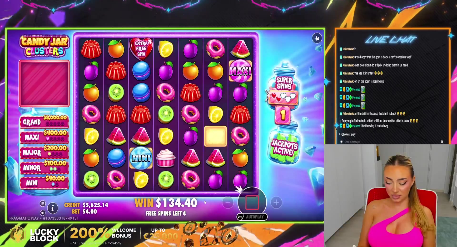 Candy Jar Clusters: $3,760.16 win (9.4x)