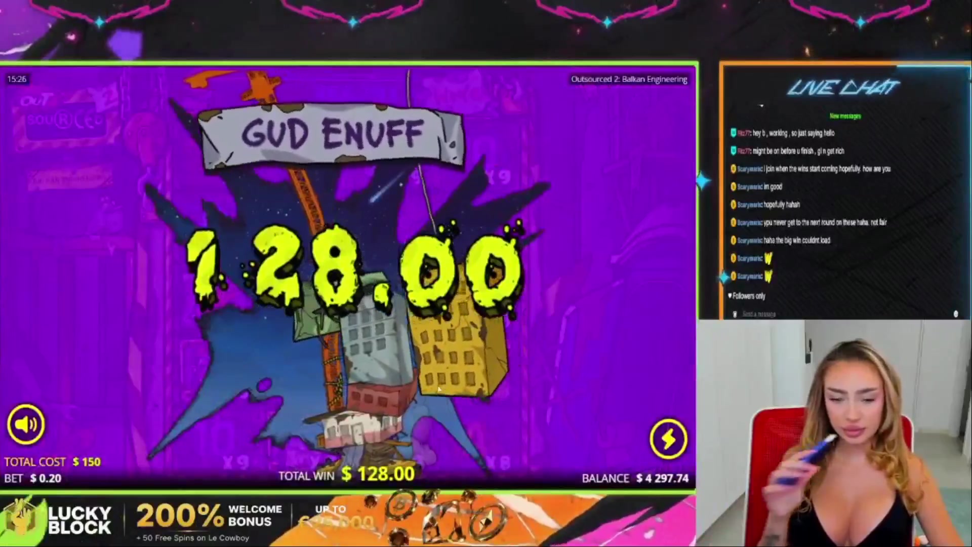Outsourced 2 - Balkan Engineering: $1,661.57 win (11.08x)