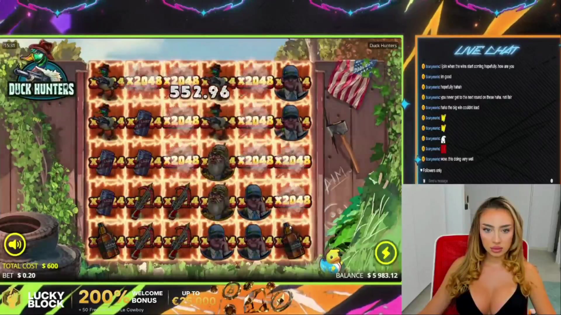 Duck Hunters: $6,000.00 win (10x)
