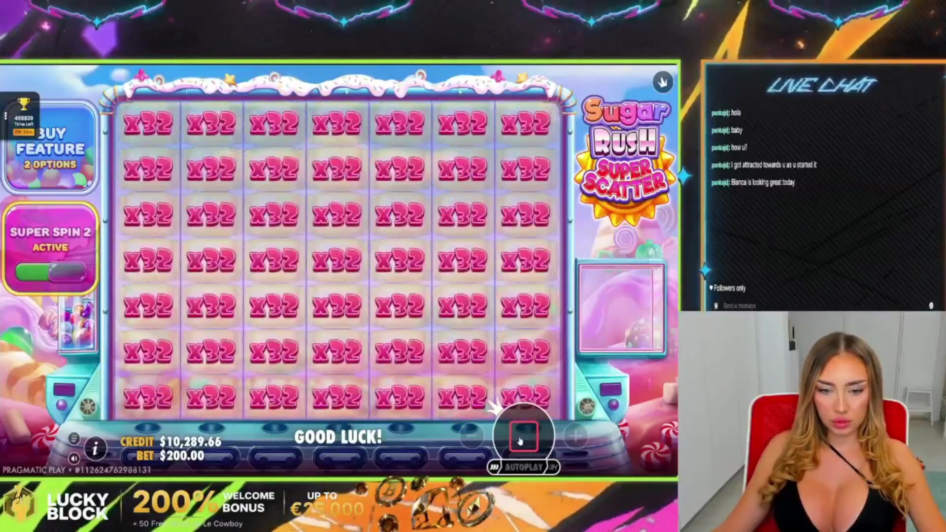 Sugar Rush Super Scatter: $3,415.04 win (17.08x)