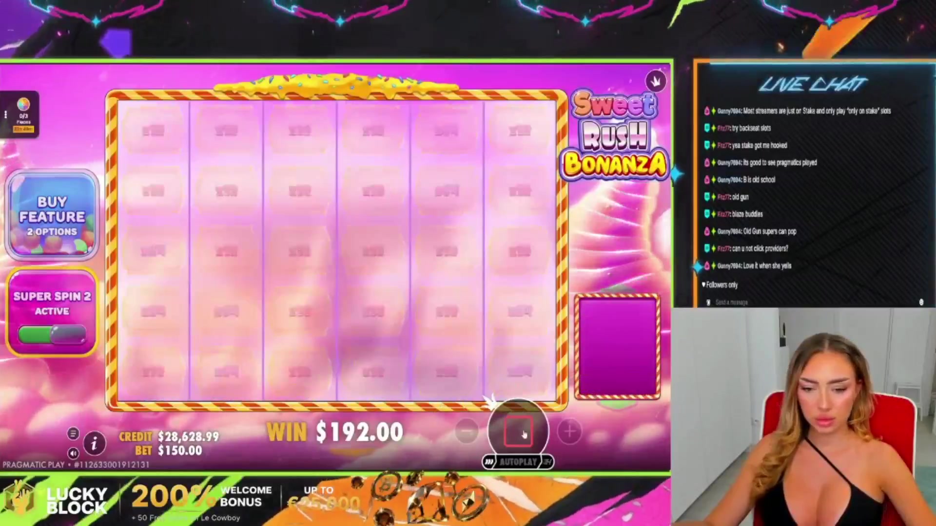Sweet Rush Bonanza: $3,000.00 win (20x)