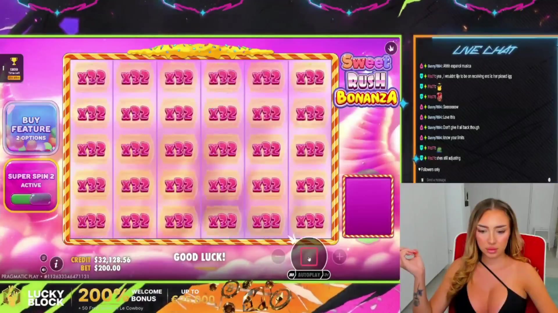 Sweet Rush Bonanza: $1,152.00 win (5.76x)