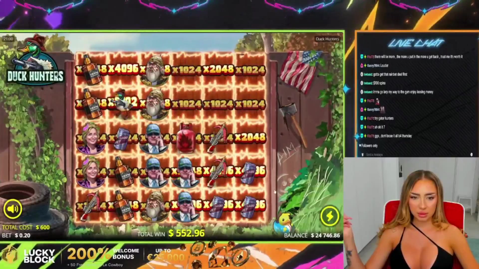 Duck Hunters: $6,000.00 win (10x)
