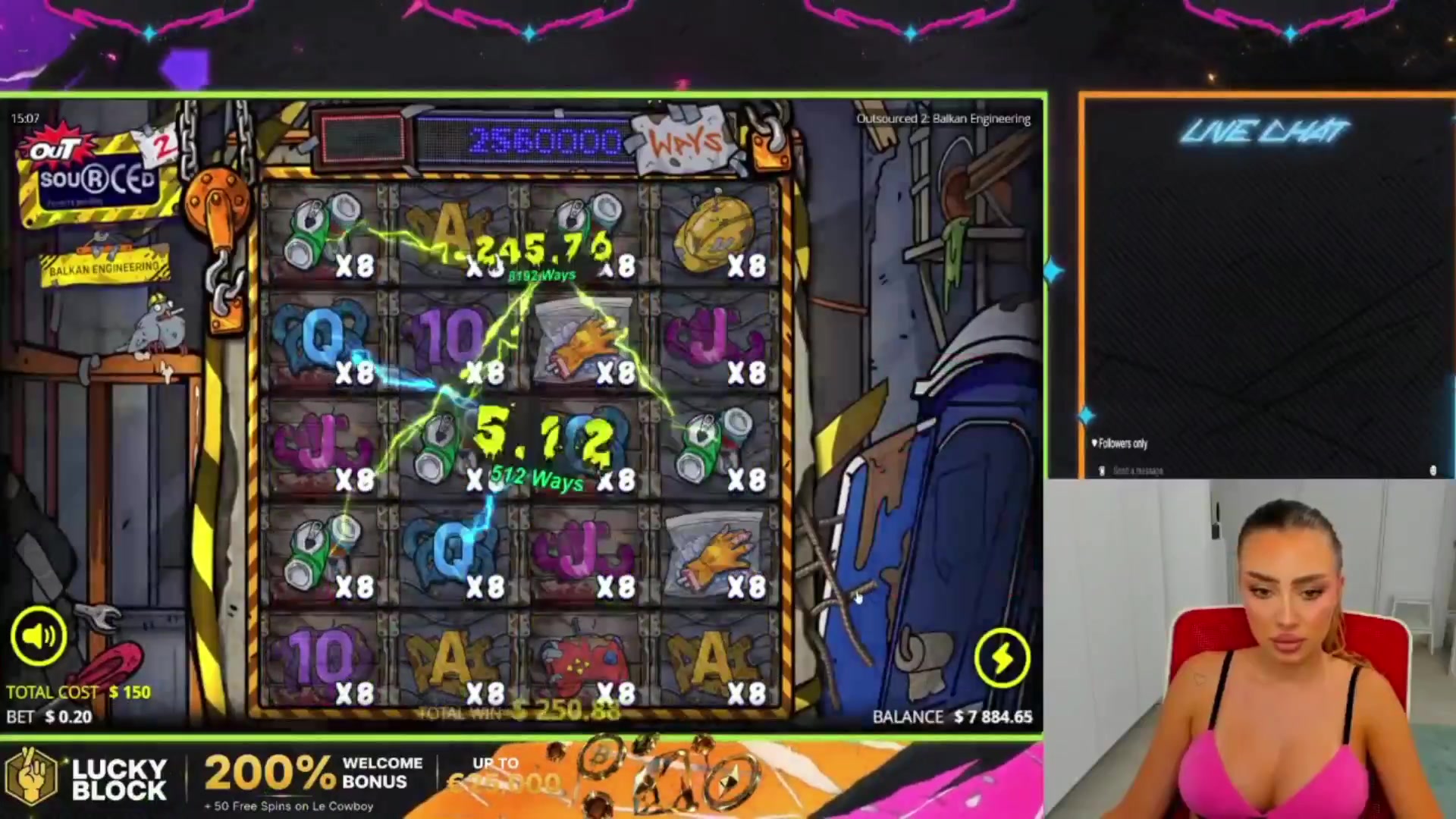 Outsourced 2 - Balkan Engineering: $933.68 win (6.22x)