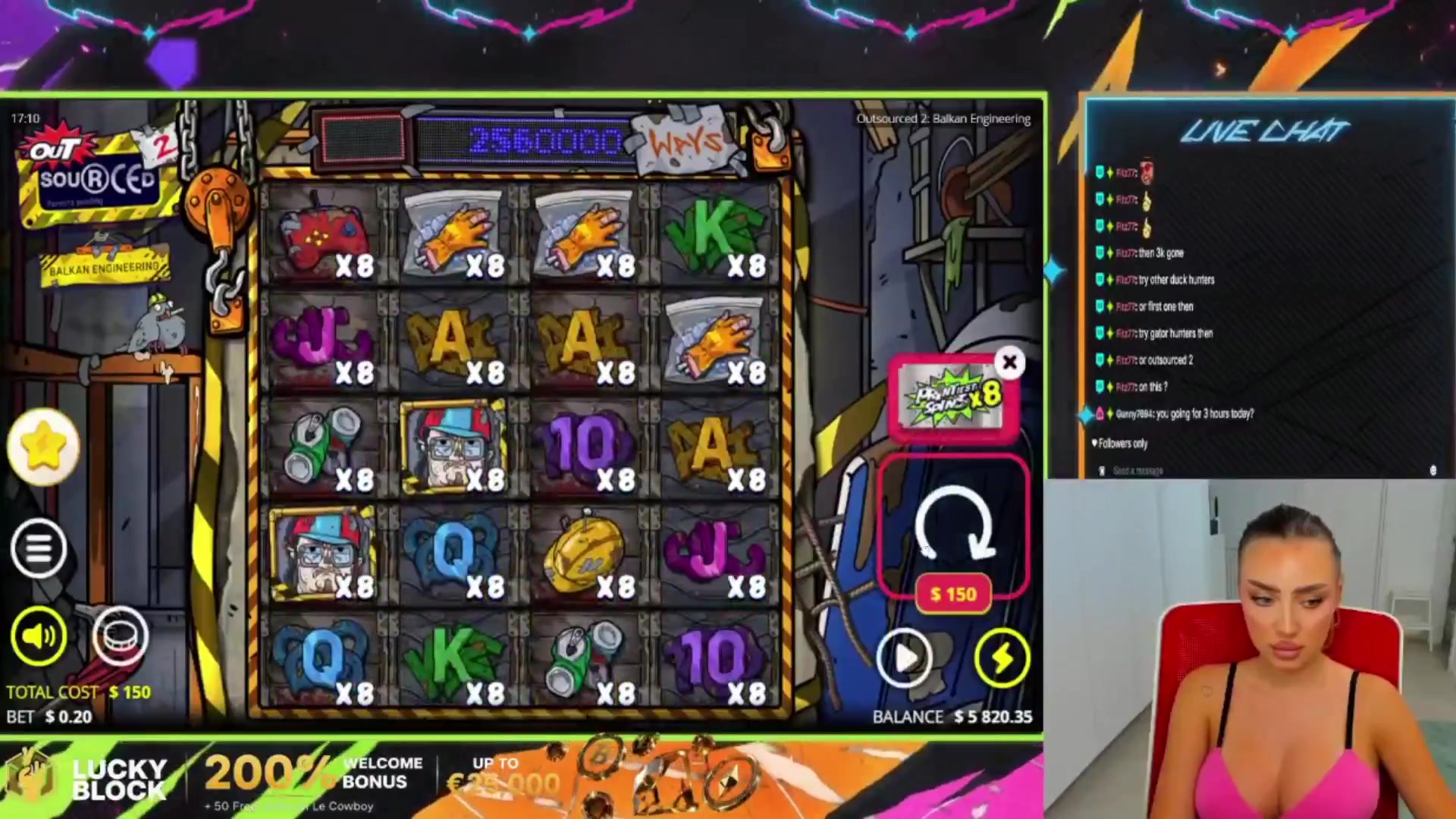 Outsourced 2 - Balkan Engineering: $1,562.53 win (10.42x)