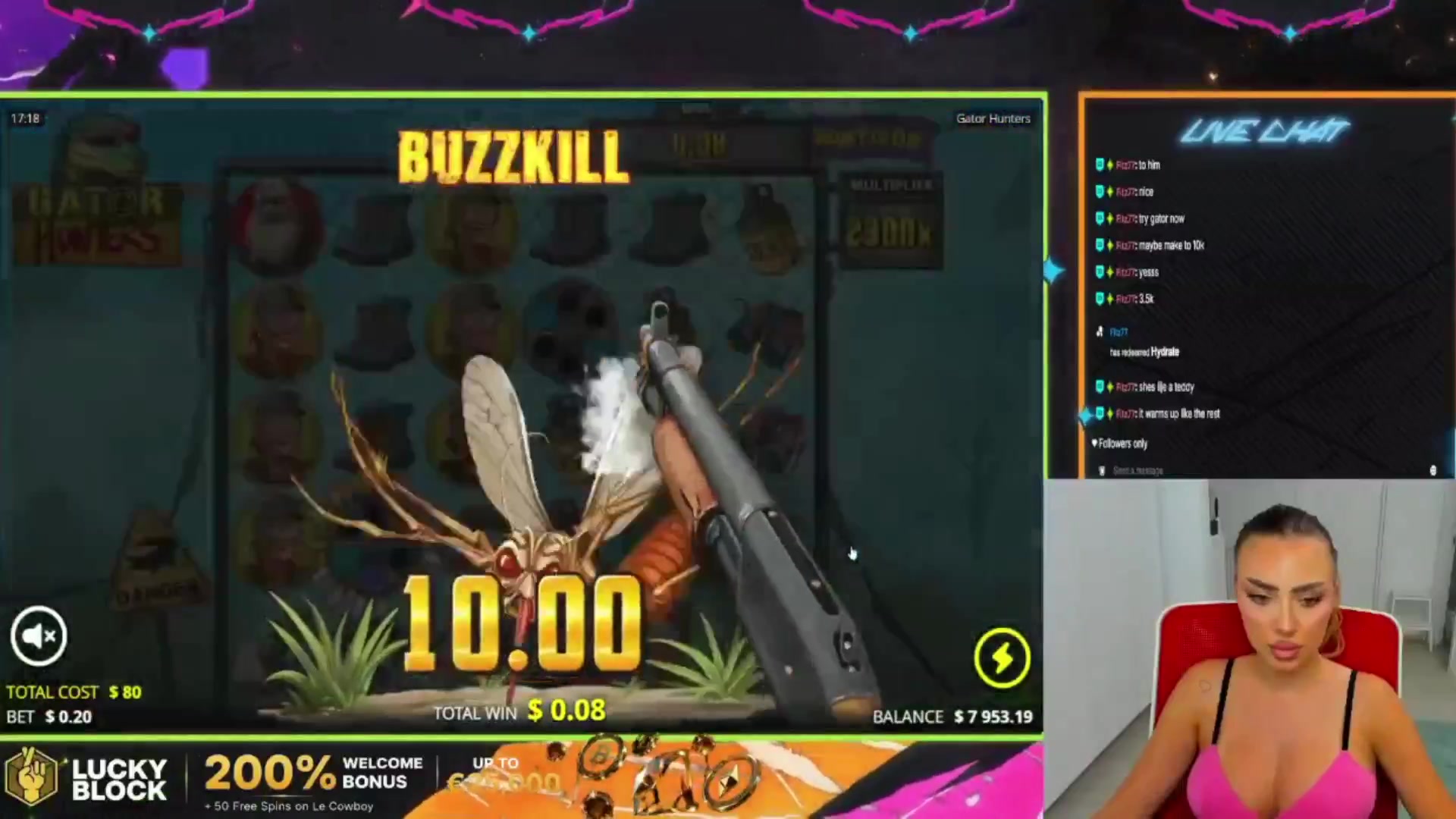 Gator Hunters: $5,000.00 win (20.84x)