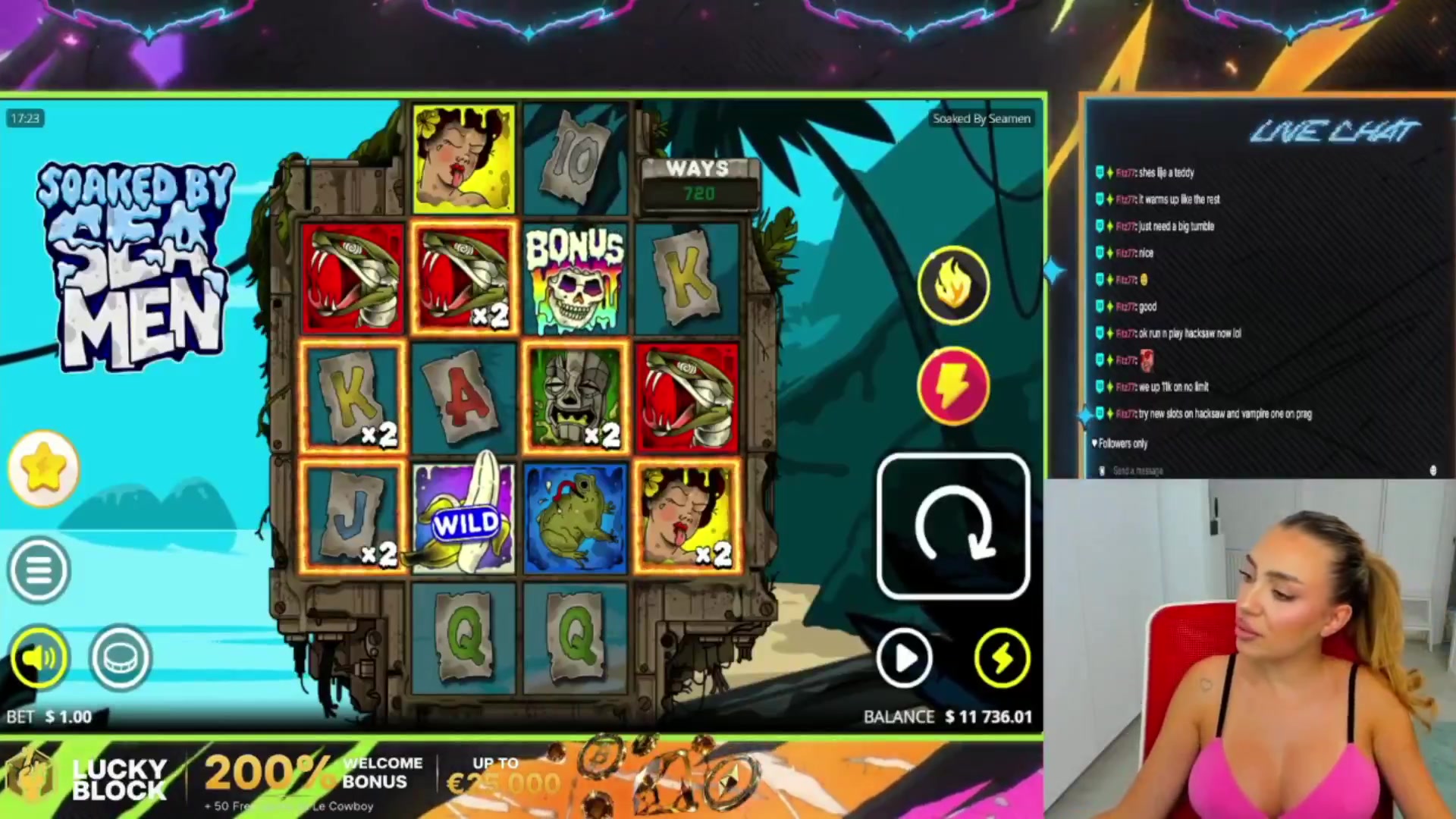 Soaked by Seamen: $1,330.56 win (41.59x)