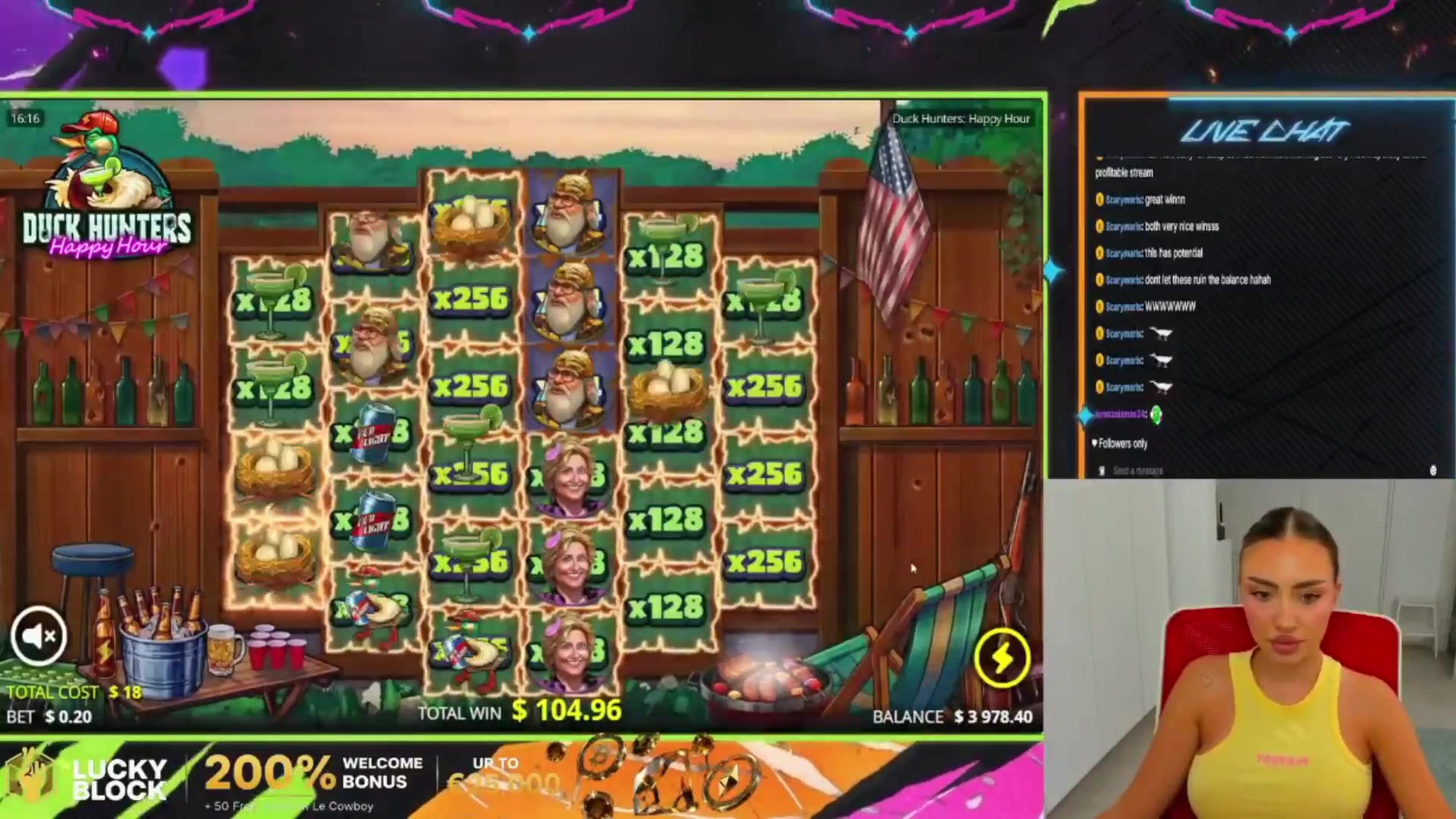 Duck Hunters: Happy Hour: $703.20 win (39.07x)