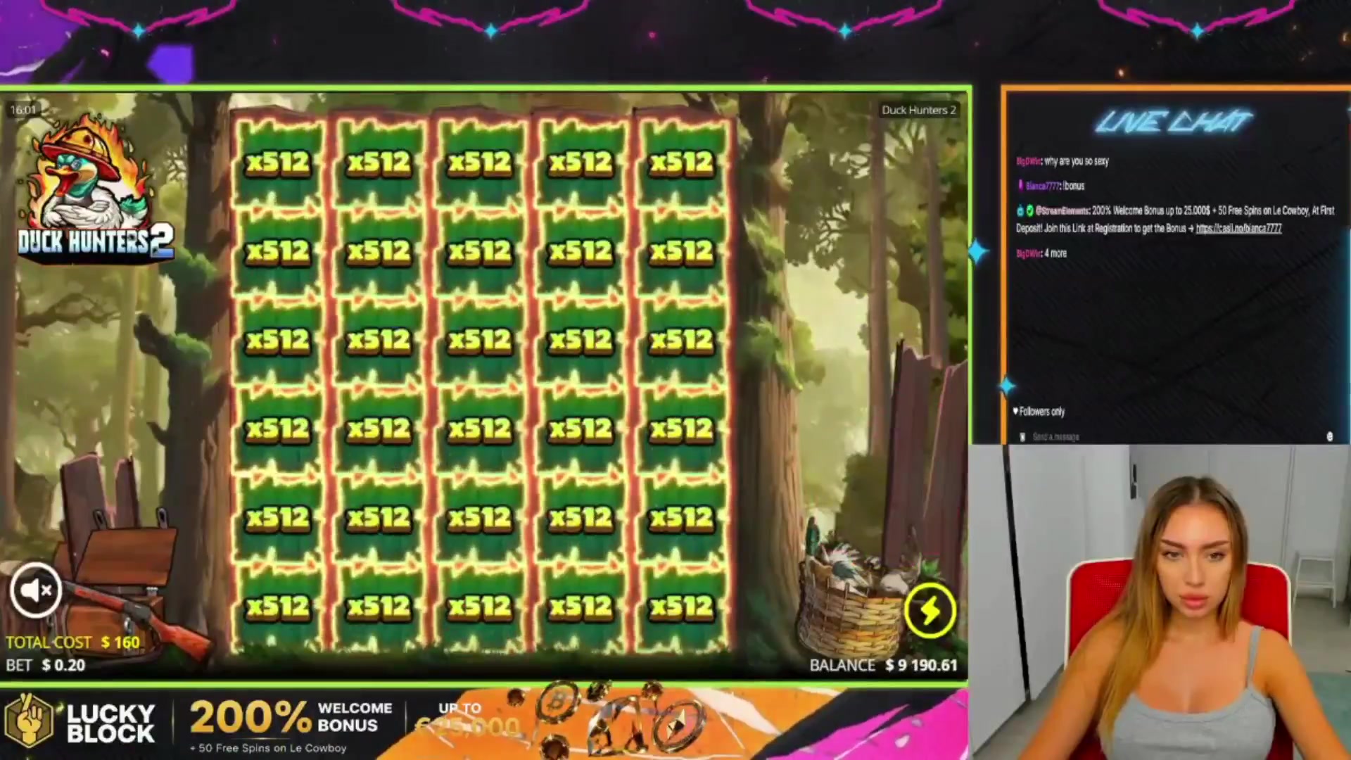 Duck Hunters 2: $1,504.32 win (9.4x)