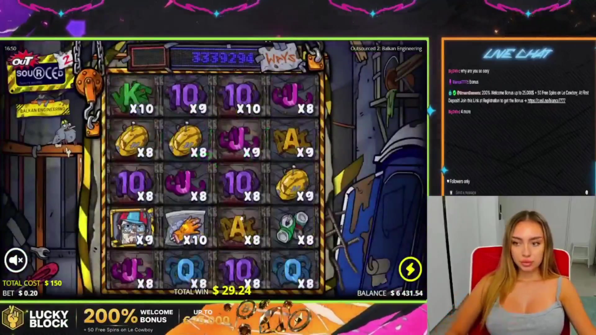 Outsourced 2 - Balkan Engineering: $886.57 win (5.91x)