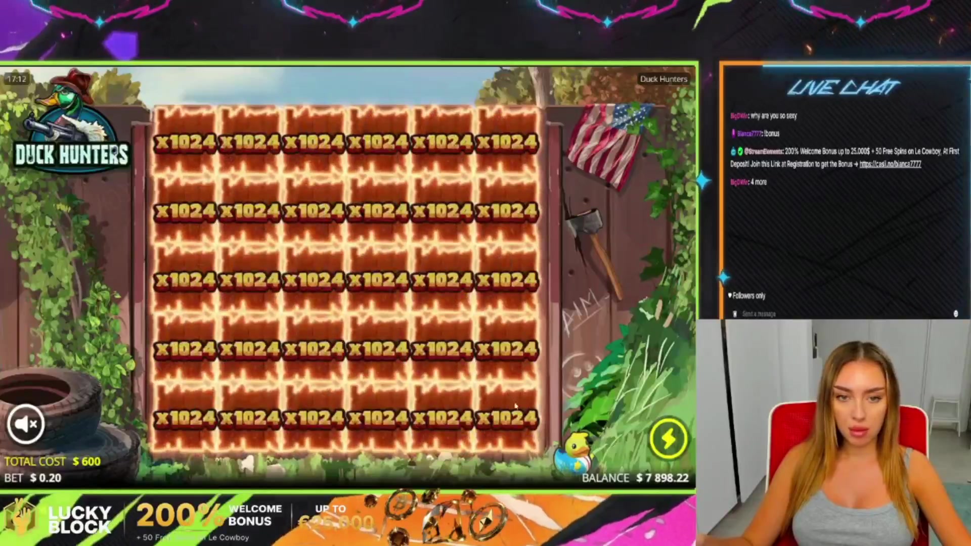 Duck Hunters: $4,710.80 win (7.85x)