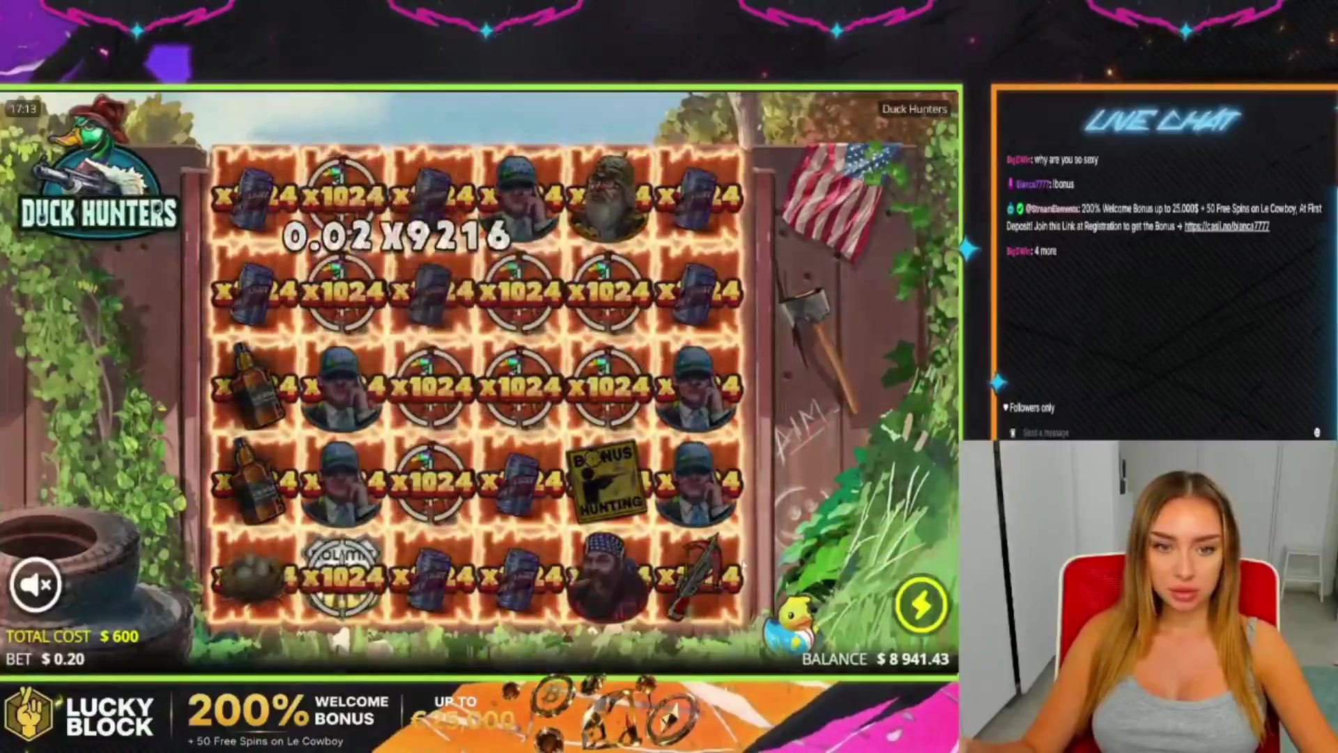 Duck Hunters: $6,000.00 win (10x)