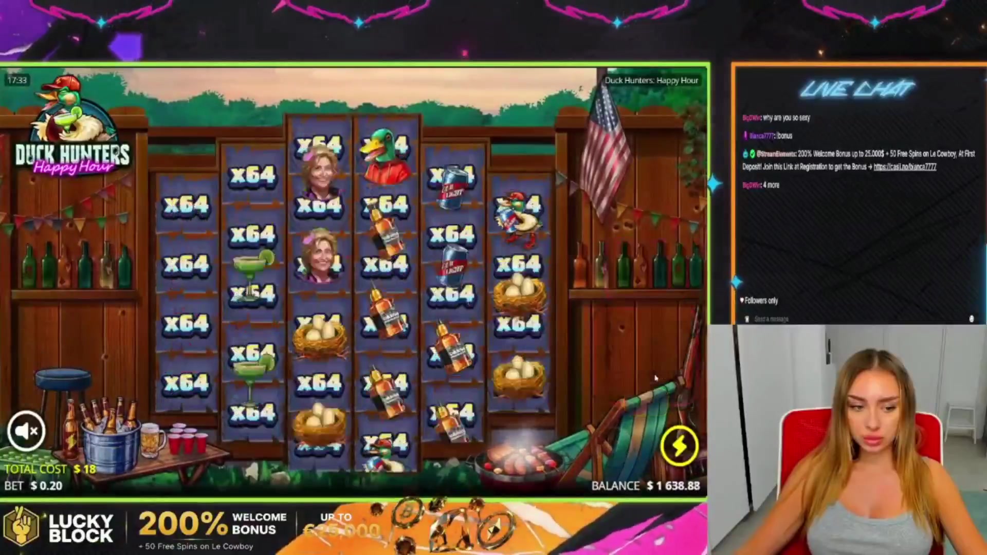 Duck Hunters: Happy Hour: $2,832.24 win (157.38x)