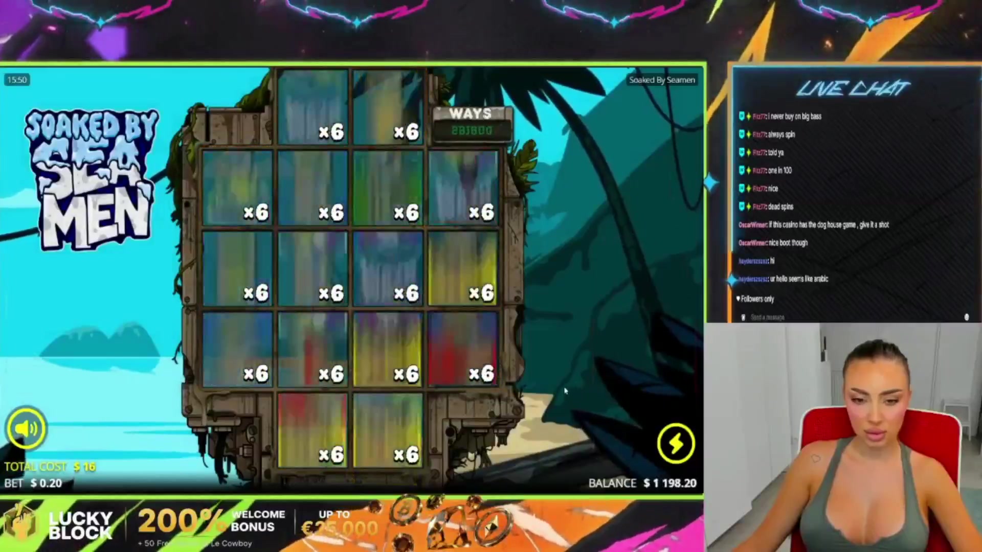 Soaked by Seamen: $602.77 win (37.67x)