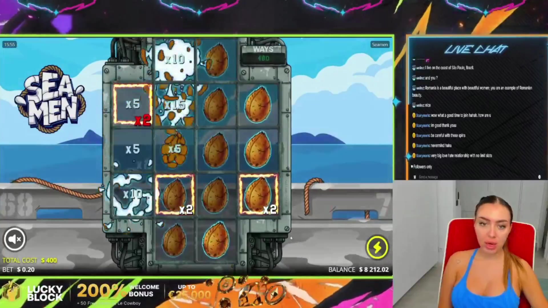 Seamen: $4,000.00 win (10x)
