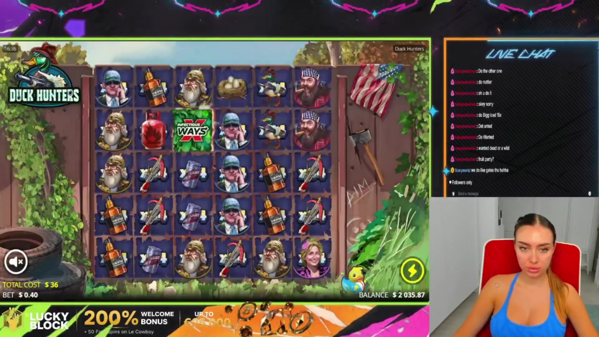 Duck Hunters: $1,071.36 win (29.76x)