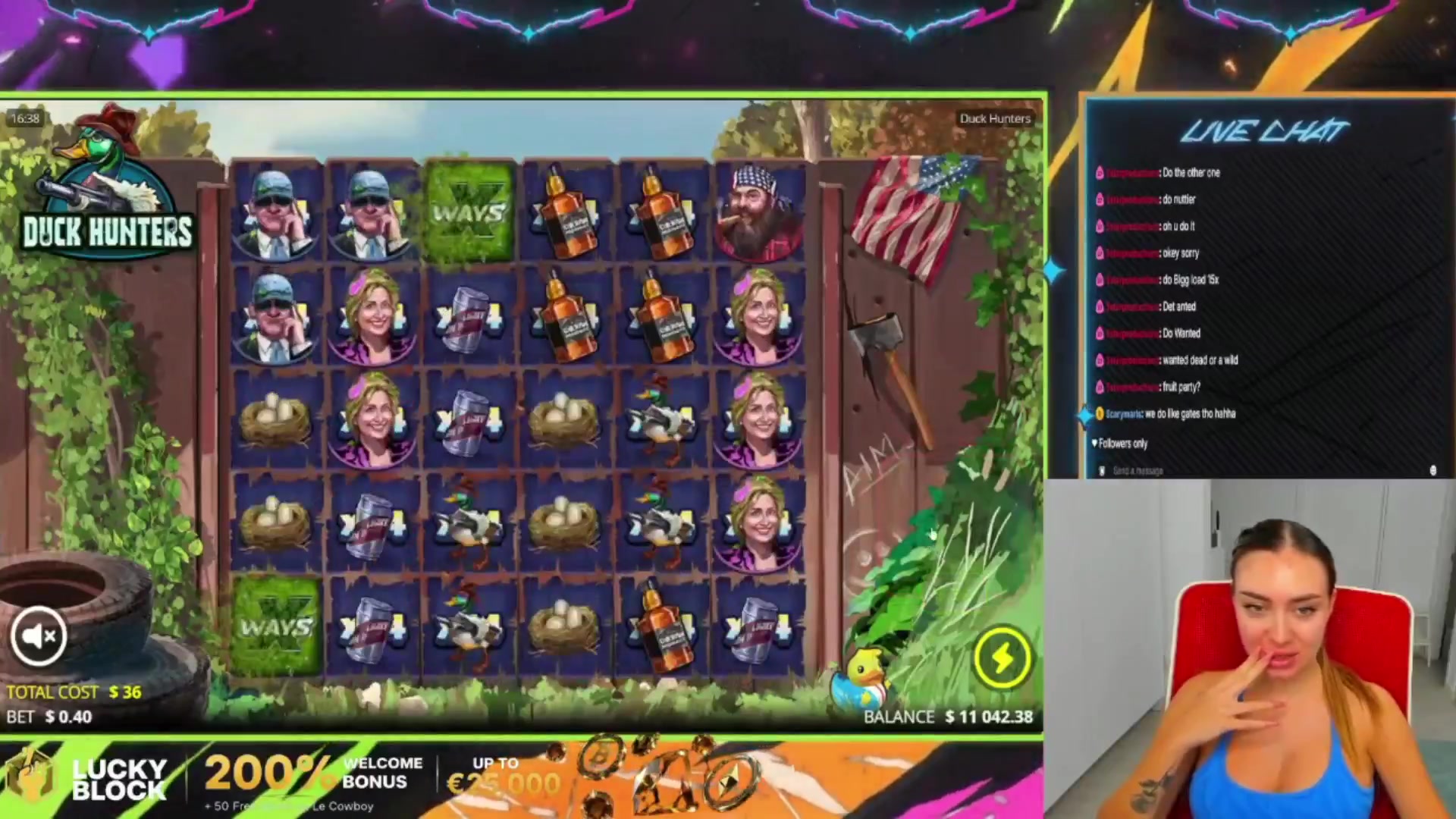 Duck Hunters: $632.88 win (17.58x)