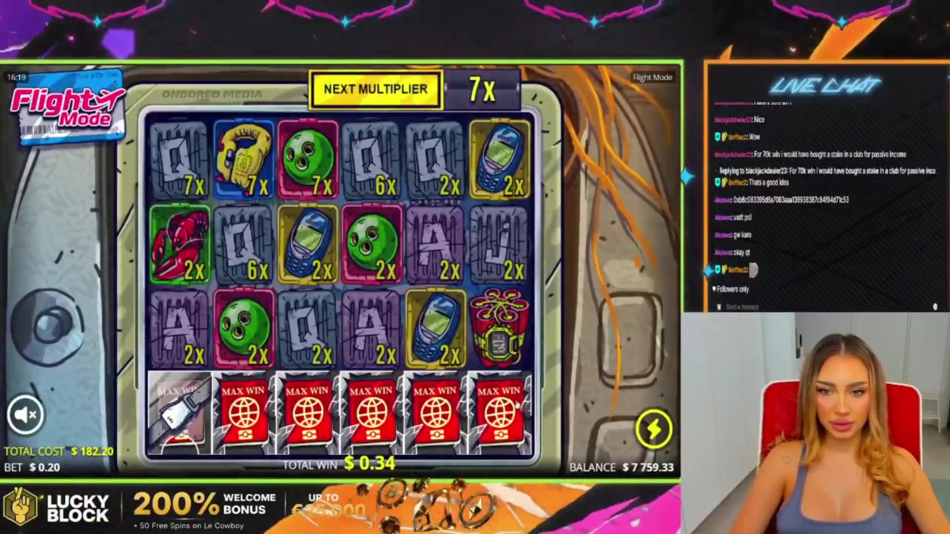 Flight Mode: $1,010.20 win (5.54x)