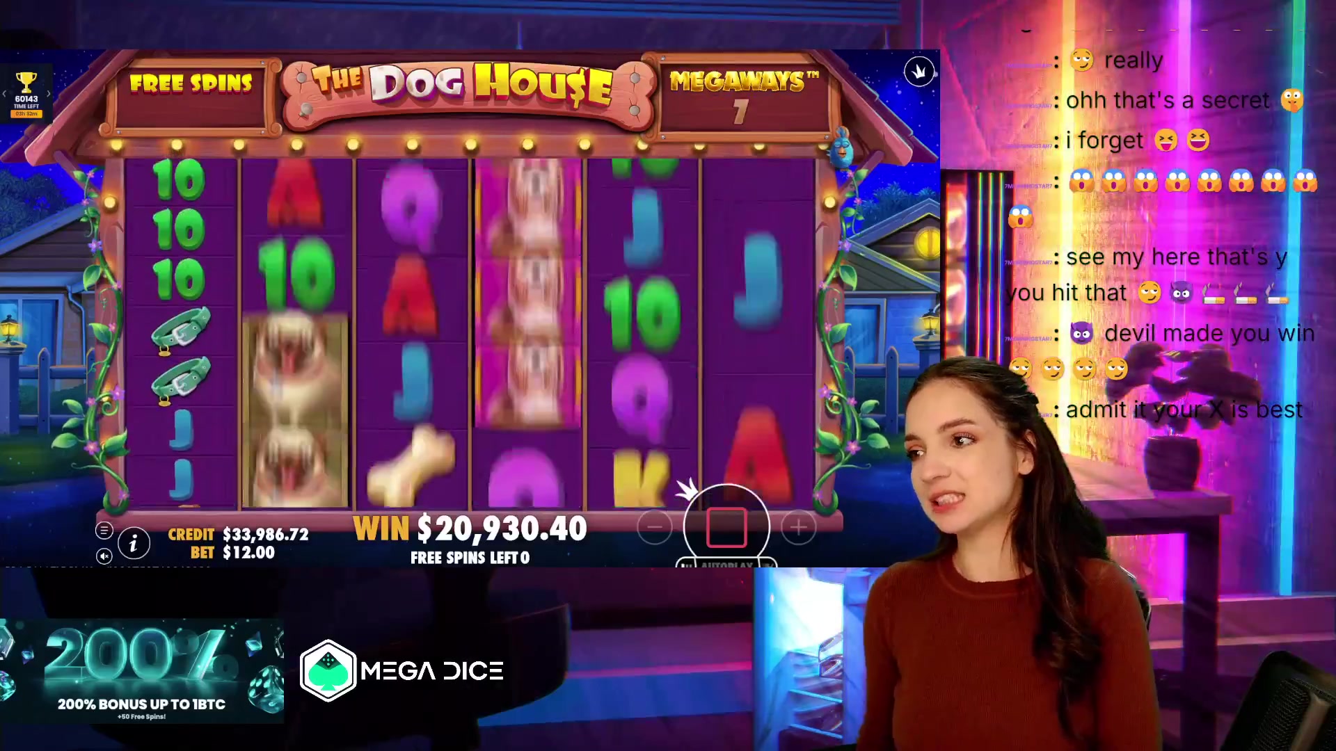 The Dog House Megaways: $20,930.40 win (17.44x)