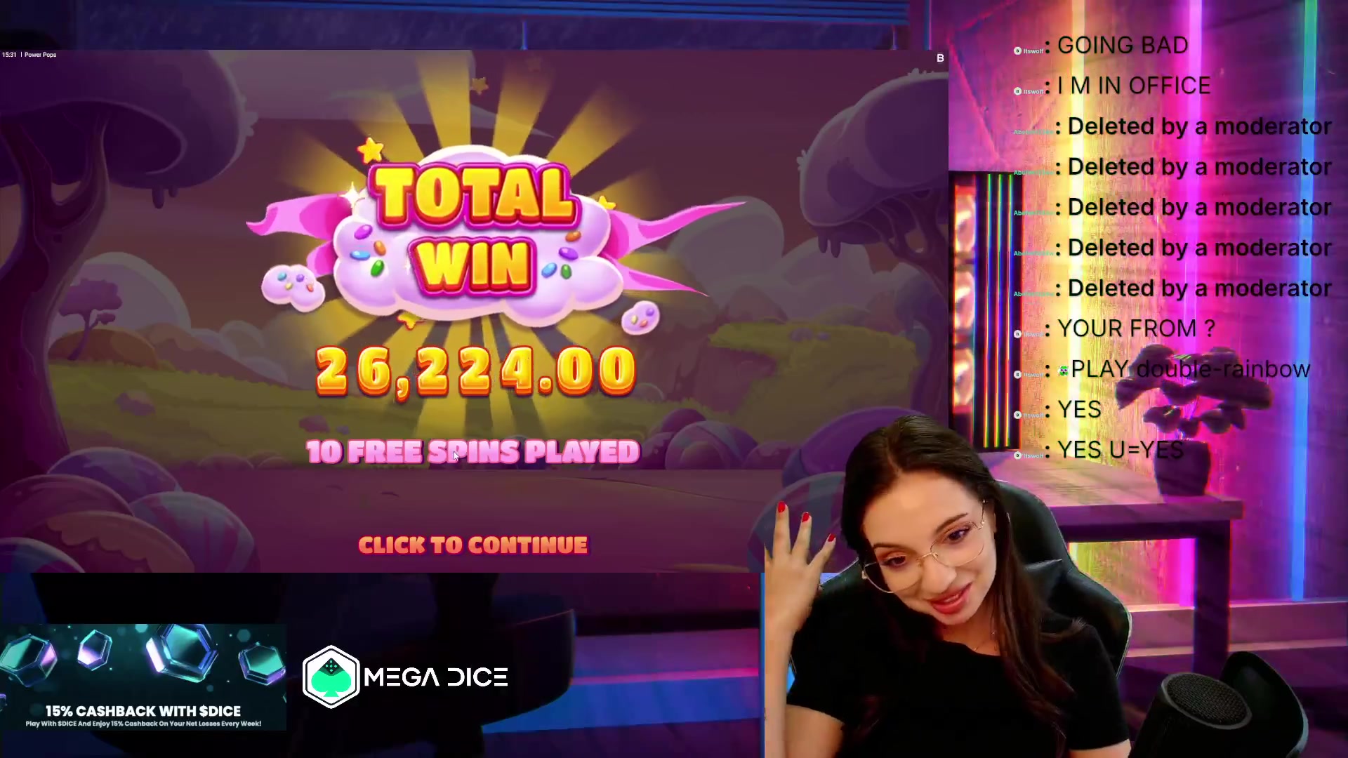 Power Pops: $26,224.00 win (10.48x)