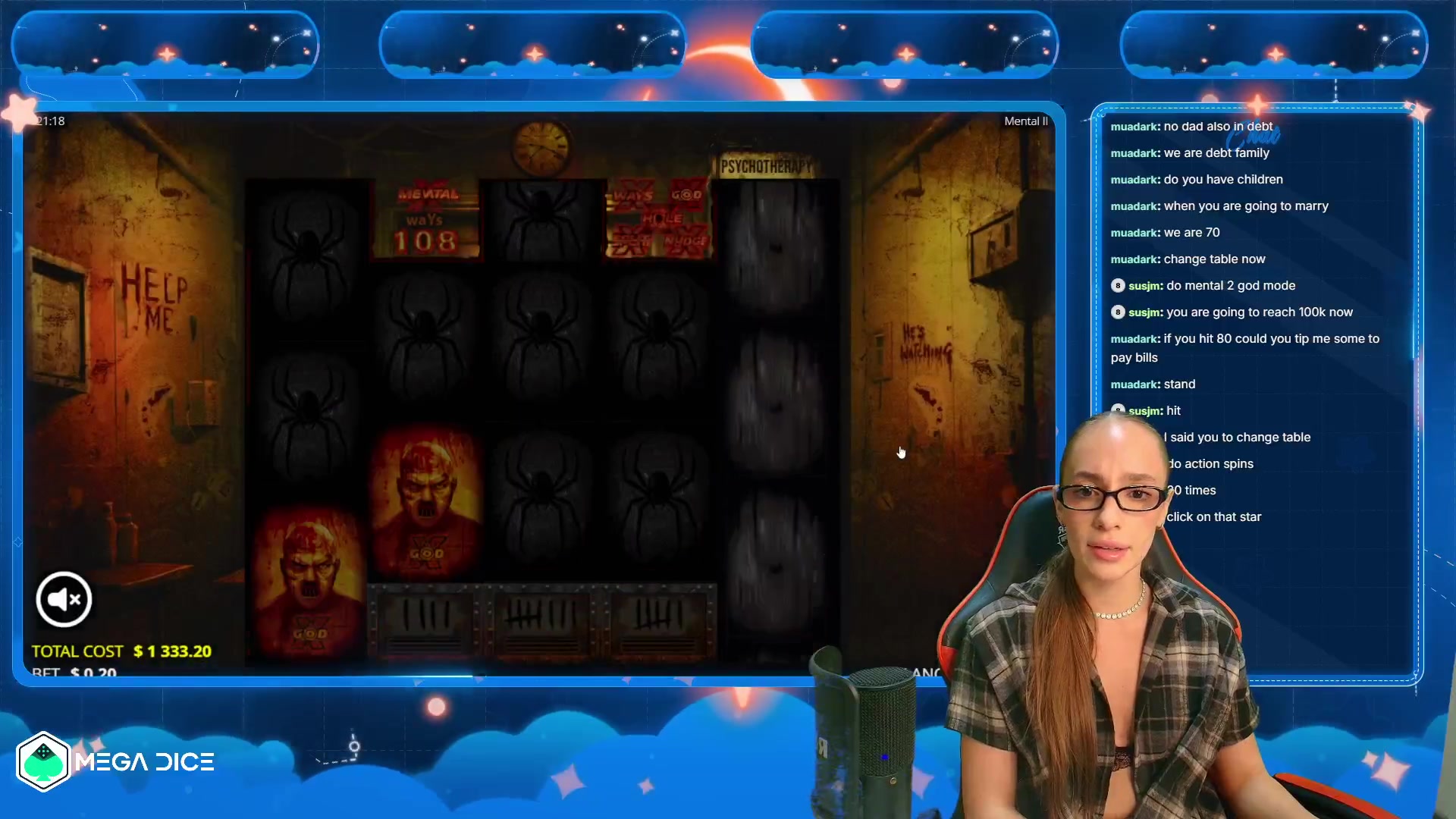 Mental II: $19,999.80 win (15x)