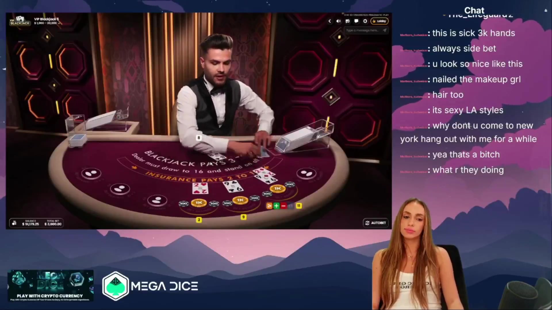 VIP Blackjack 5: $9,000.00 win (9x)