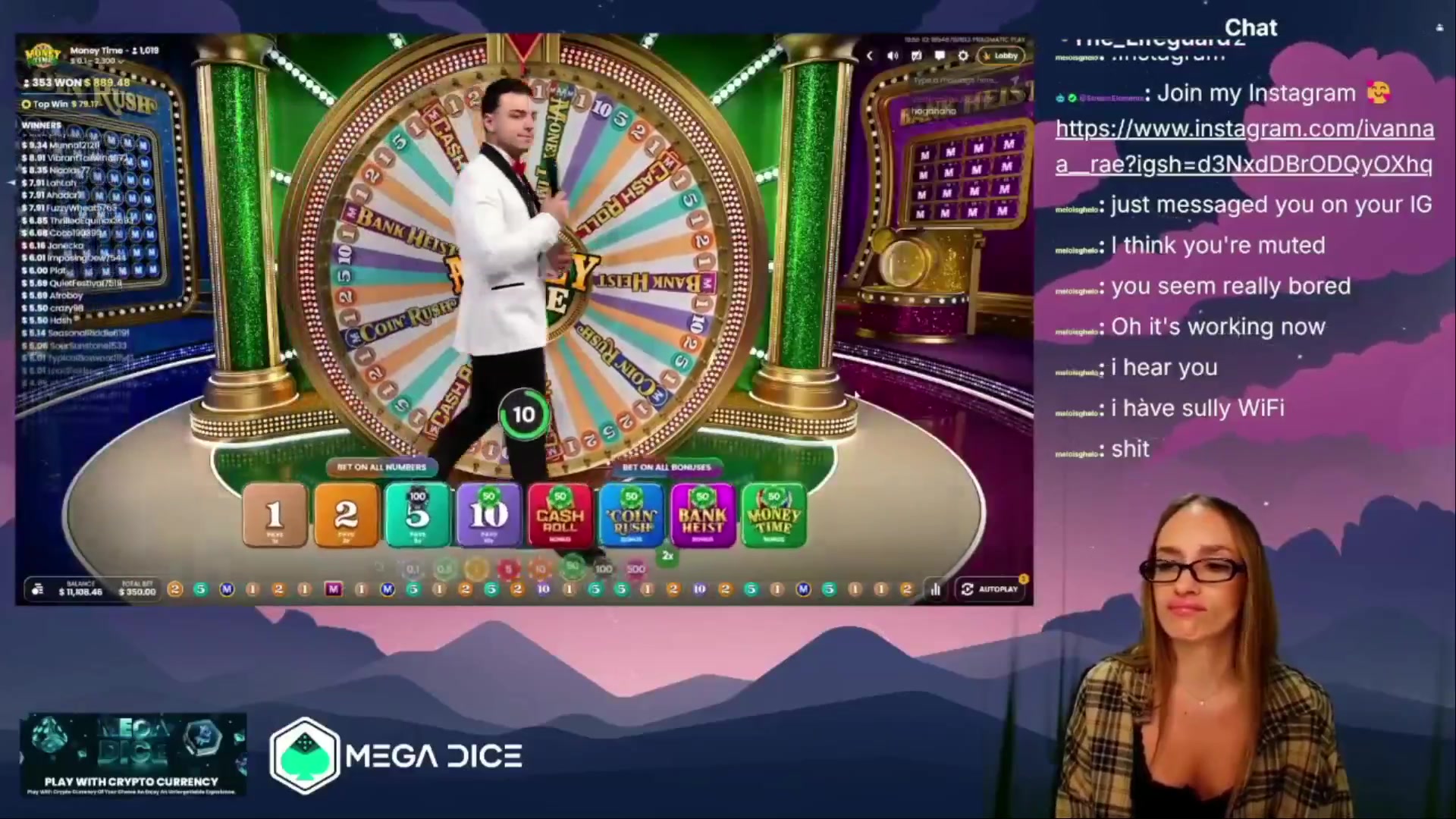 Money Time: $3,800.00 win (10.86x)
