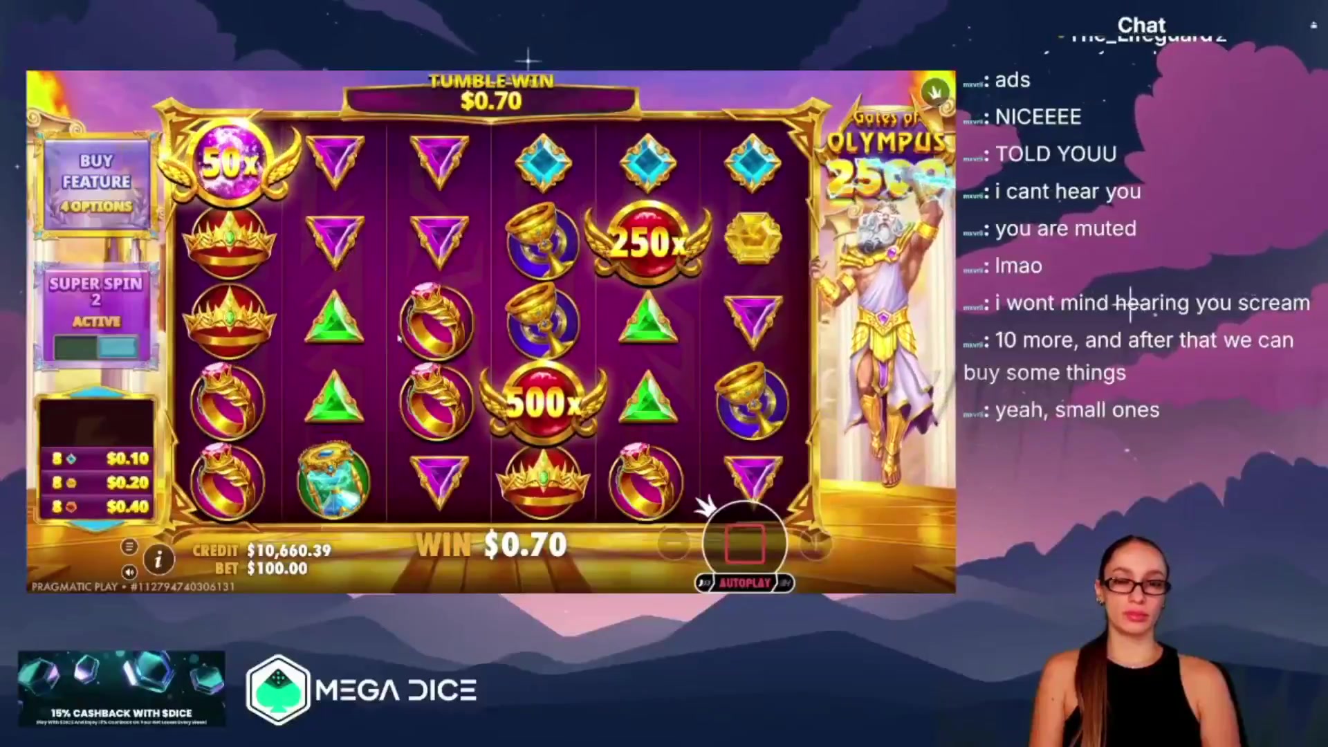 Gates of Olympus 2500: $1,800.00 win (18x)