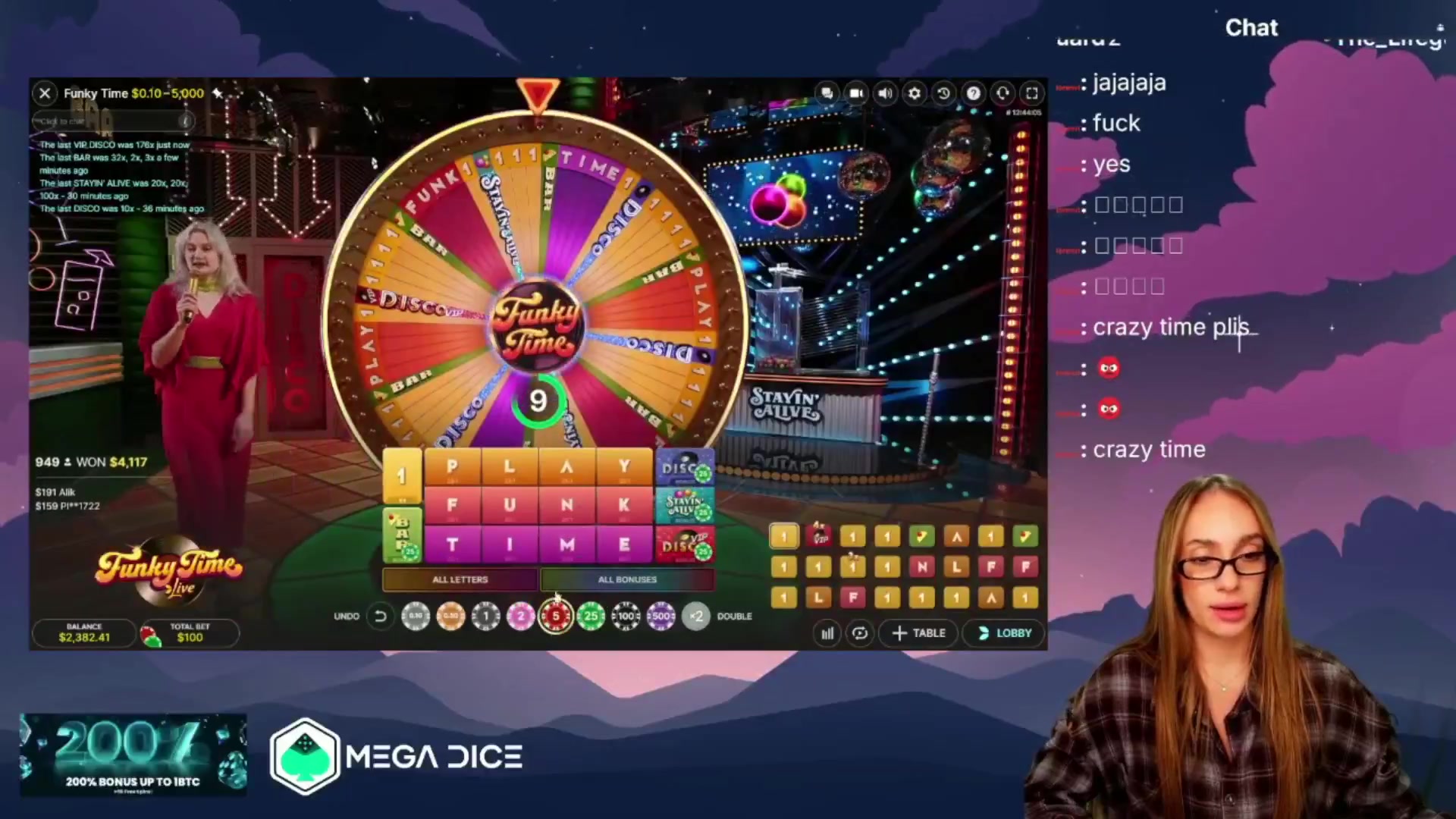 Funky Time: $1,125.00 win (7.03x)
