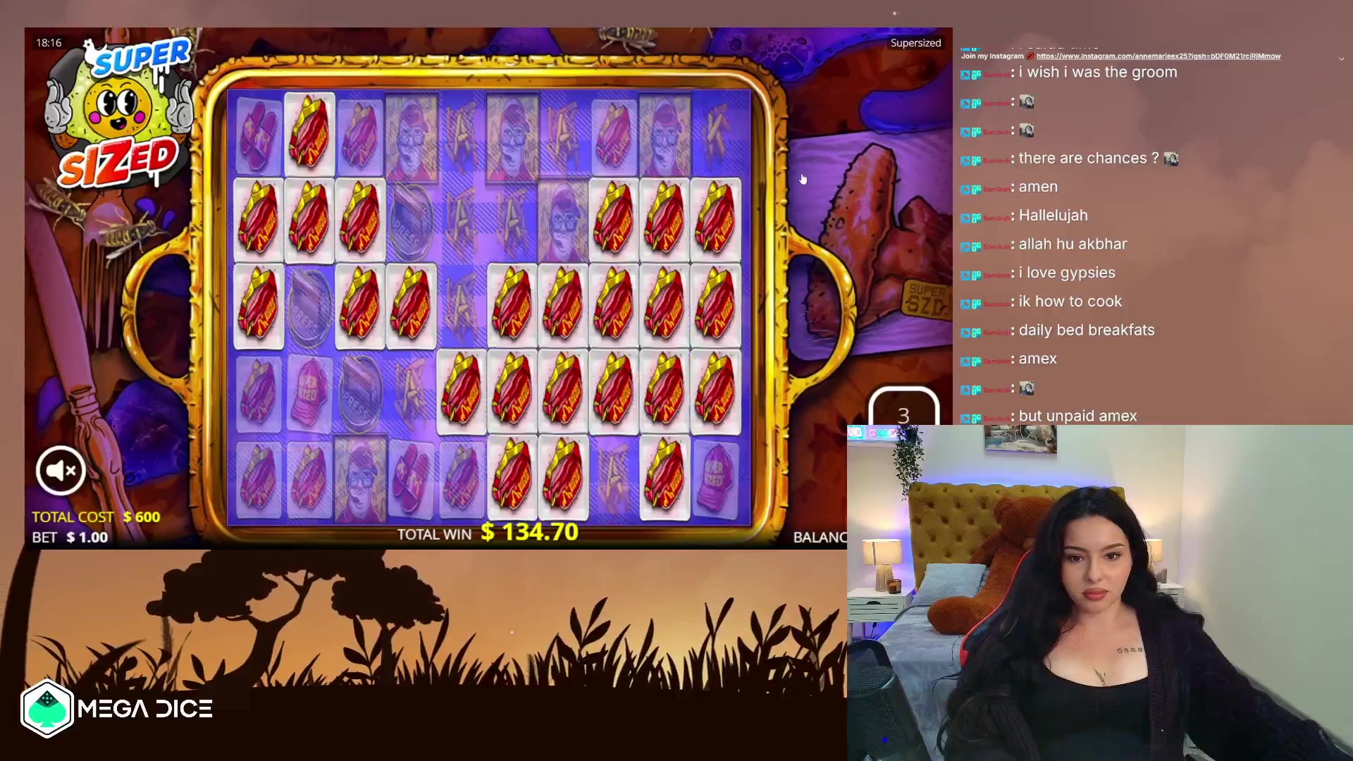 Supersized: $12,345.00 win (20.58x)