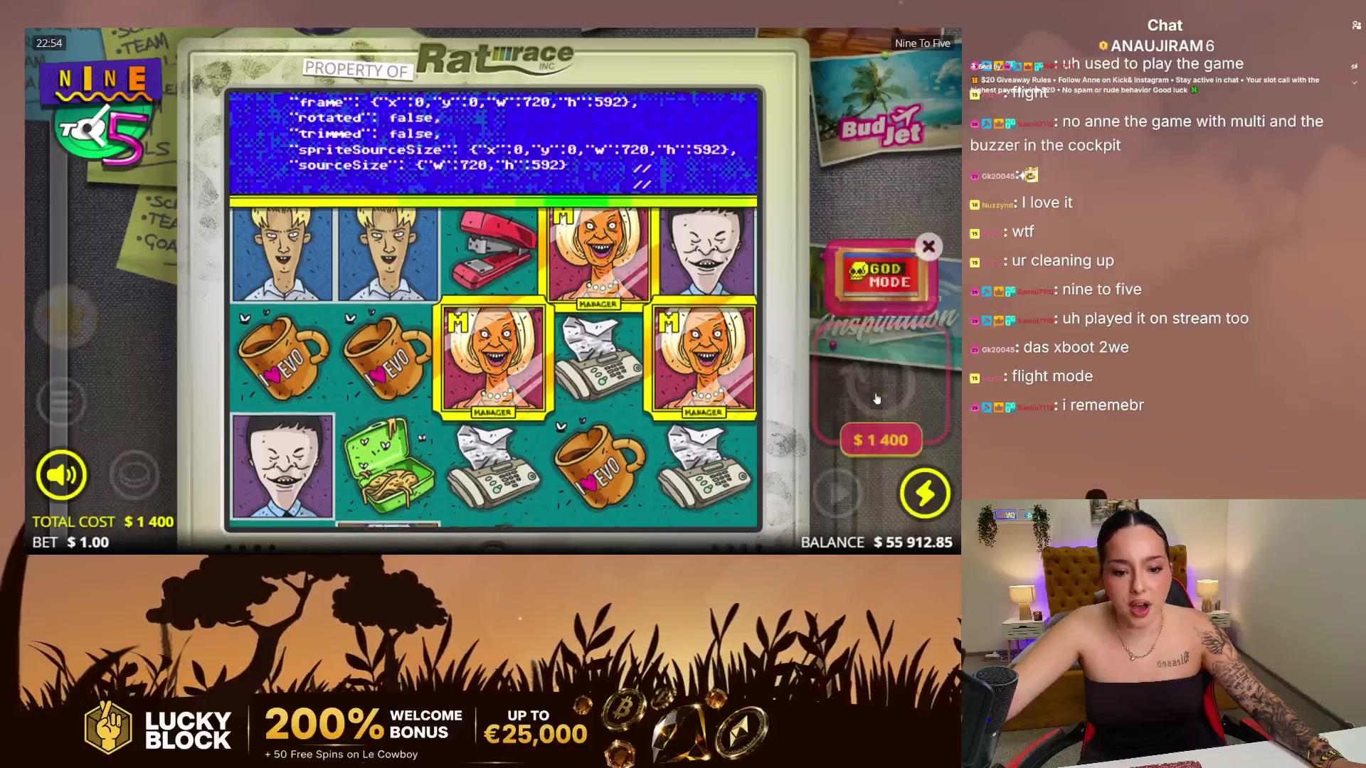 Nine To Five: $9,217.00 win (6.58x)