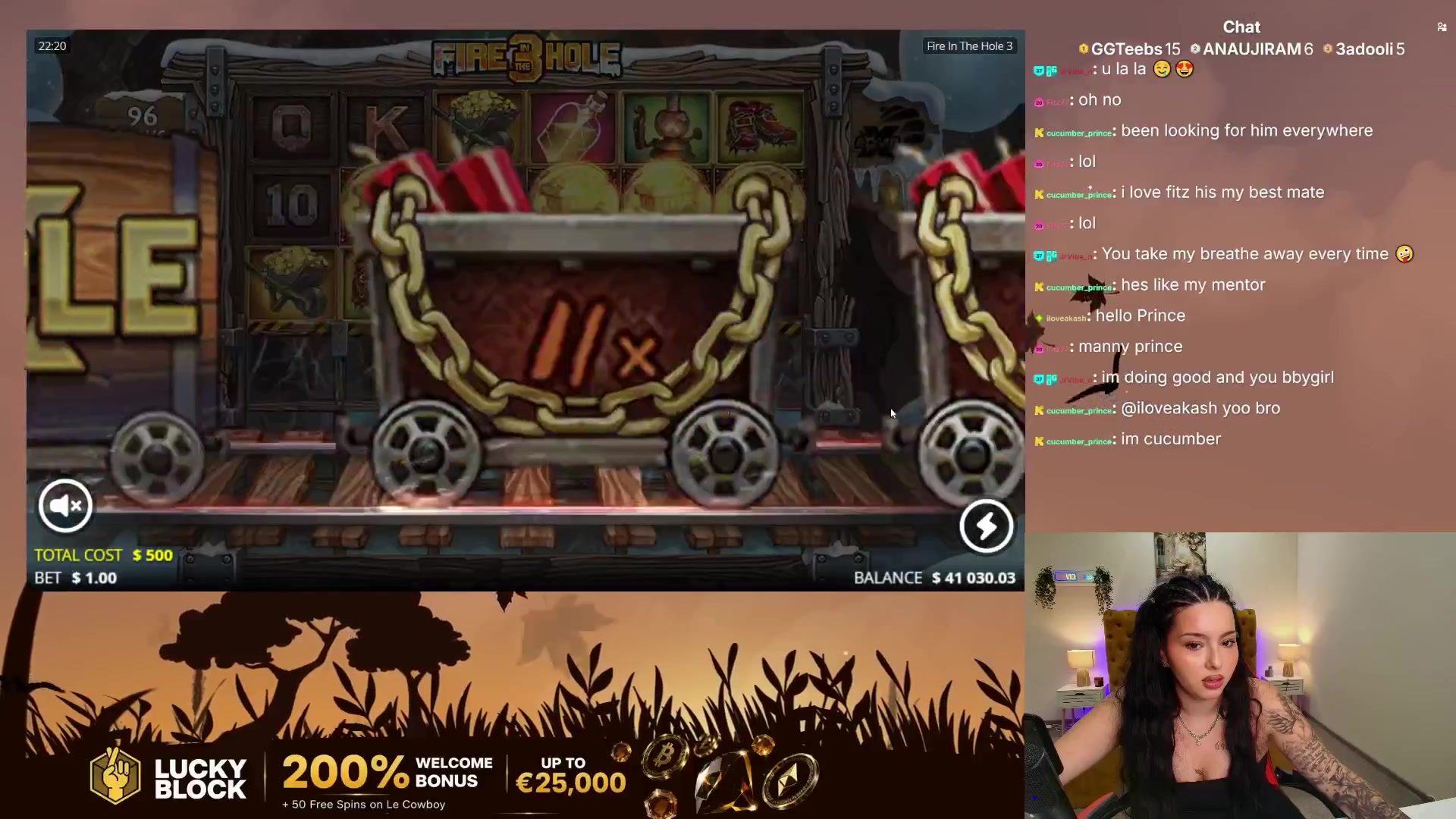 Fire in the Hole 3: $11,150.00 win (18.58x)