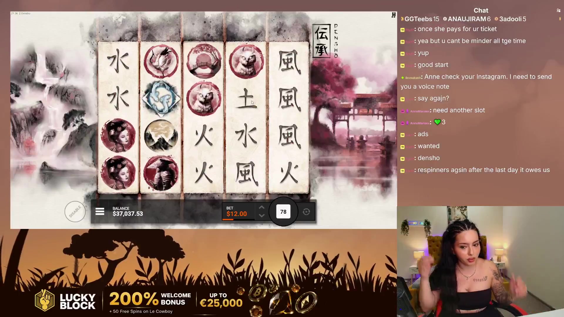 Densho: $3,500.00 win (7x)