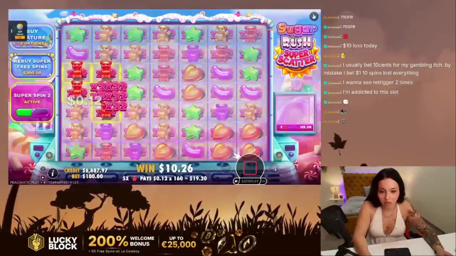 Sugar Rush Super Scatter: $5,932.16 win (59.31x)