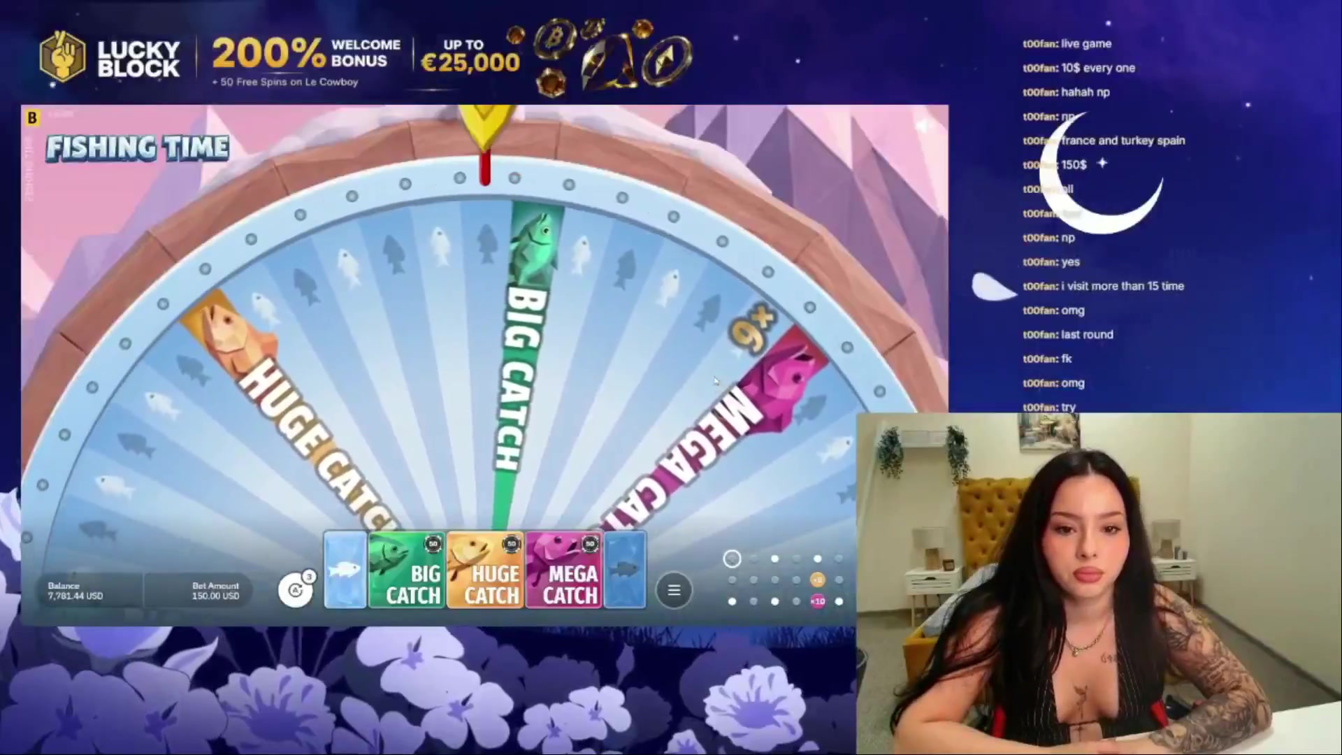 Fishing Time: $2,200.00 win (7.33x)