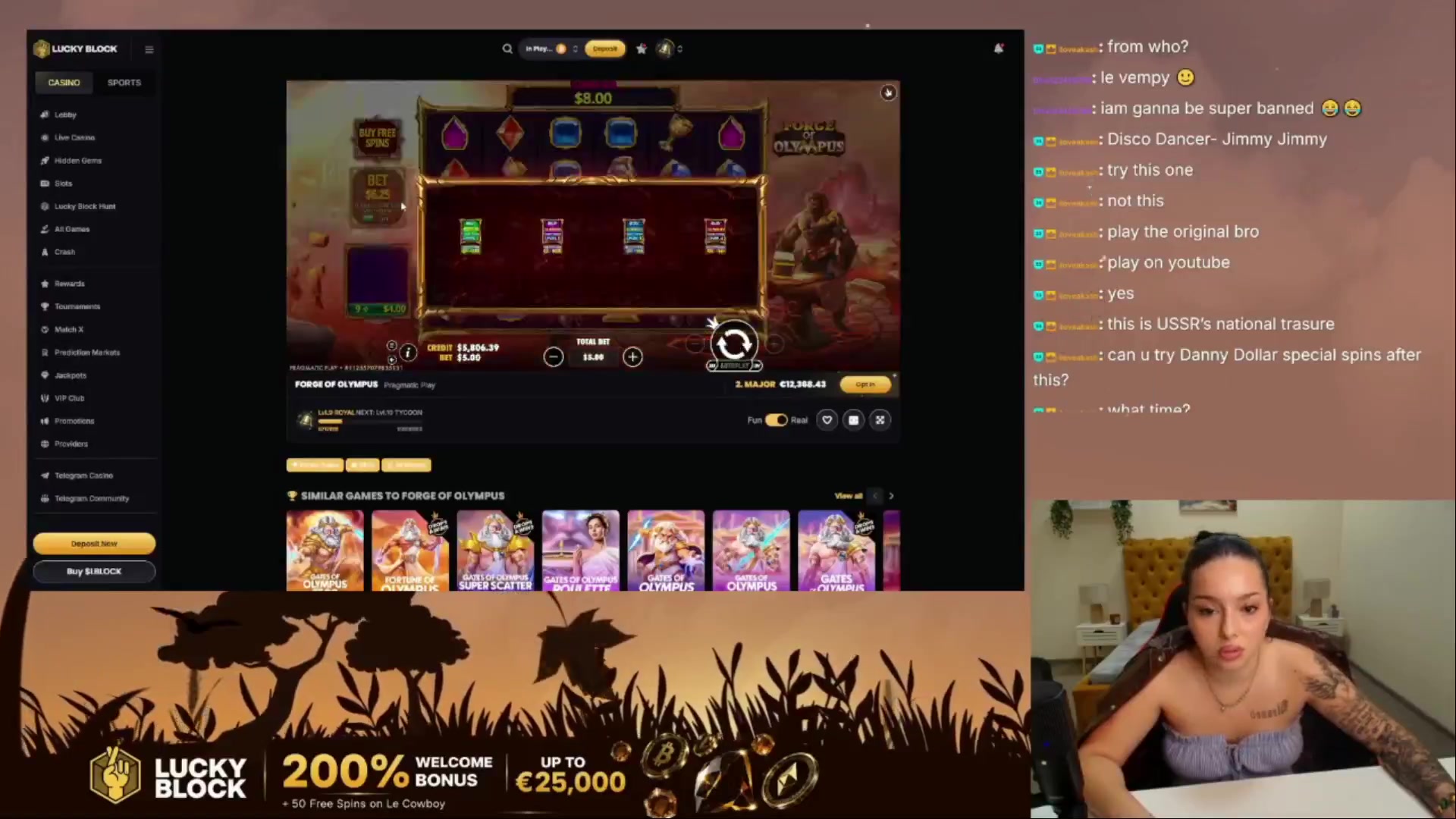Forge of Olympus: $2,520.70 win (6.3x)