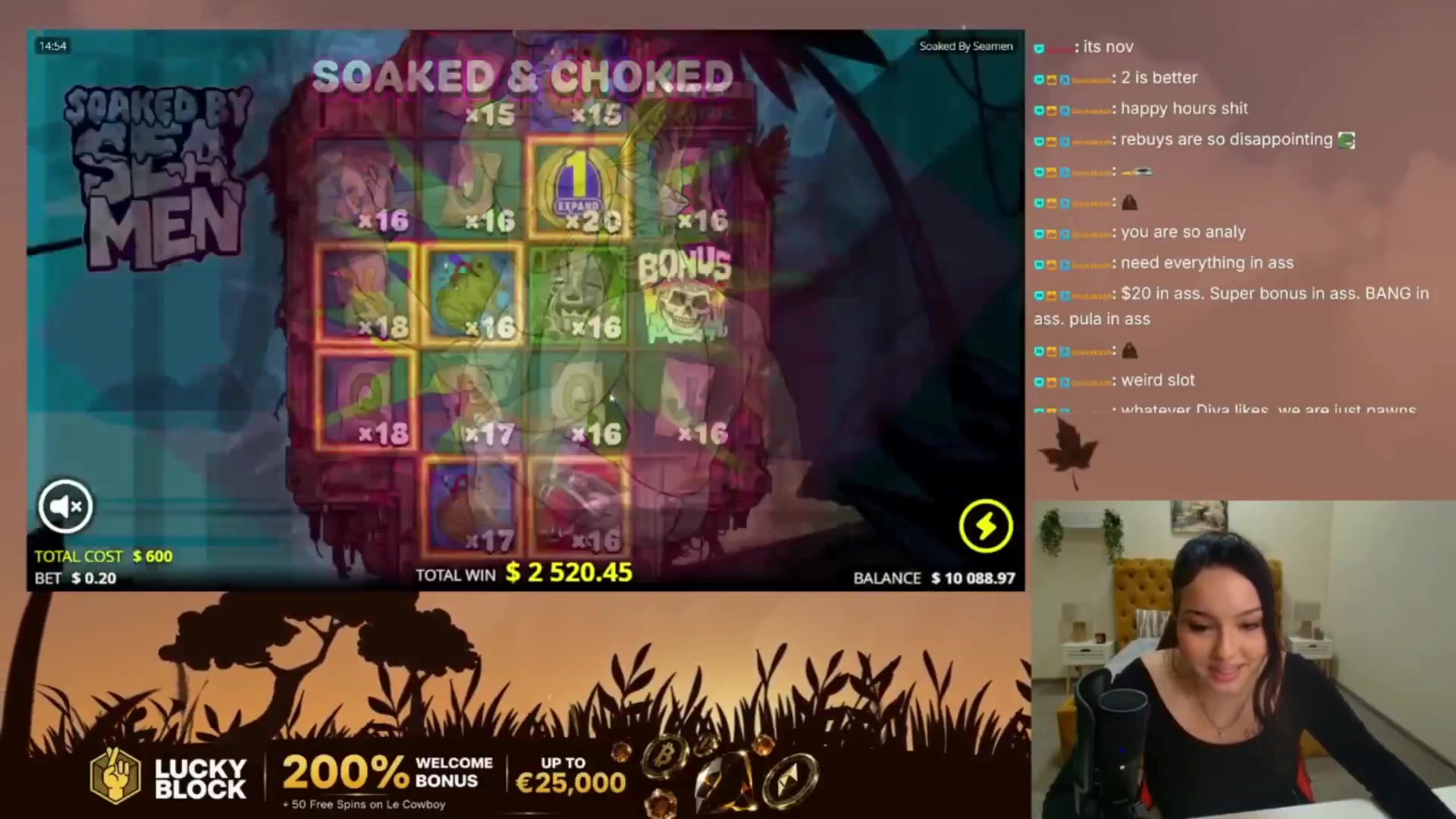 Soaked by Seamen: $4,743.35 win (7.9x)