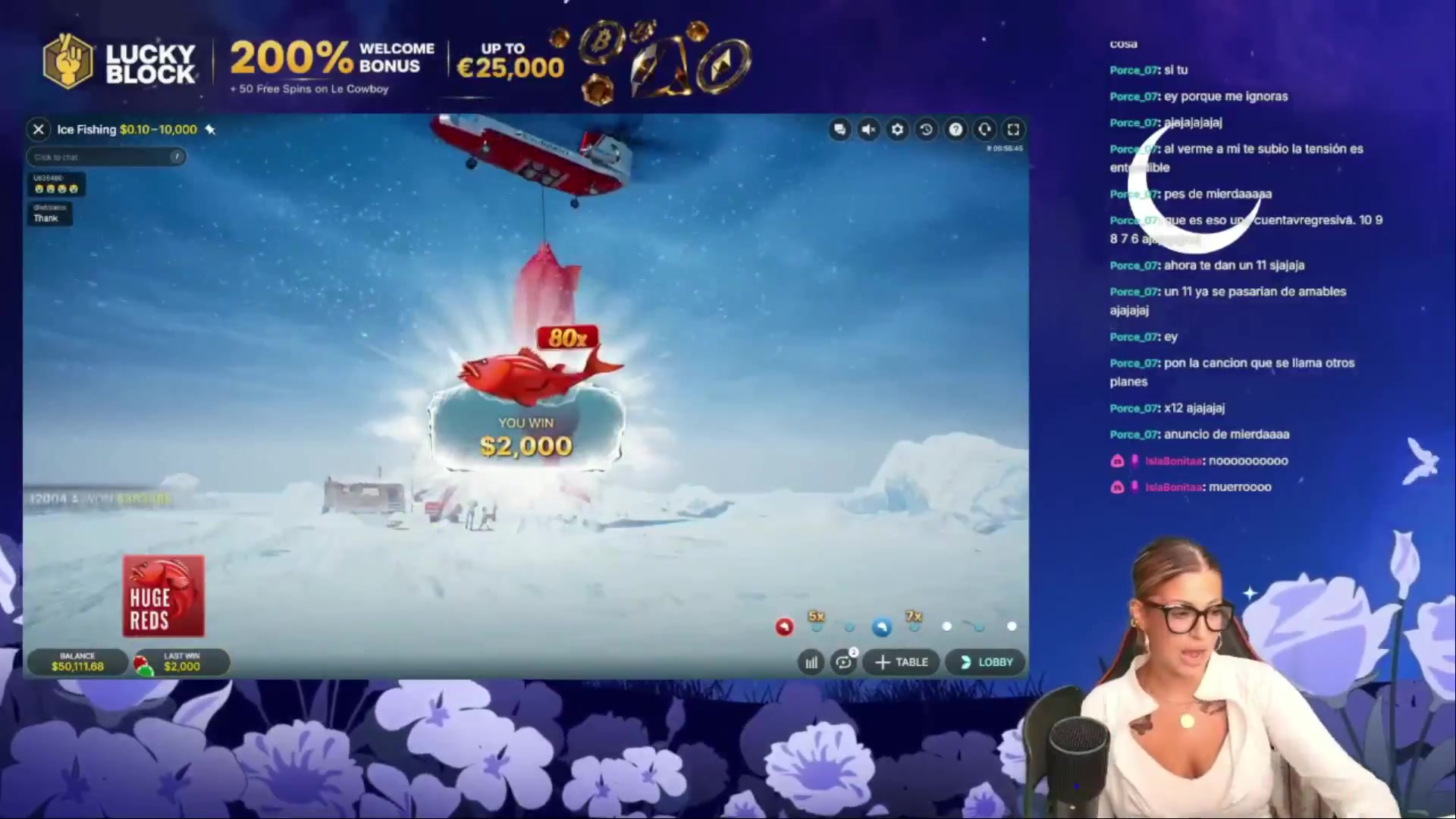 Live casino game: $2,975.00 win (39.67x)