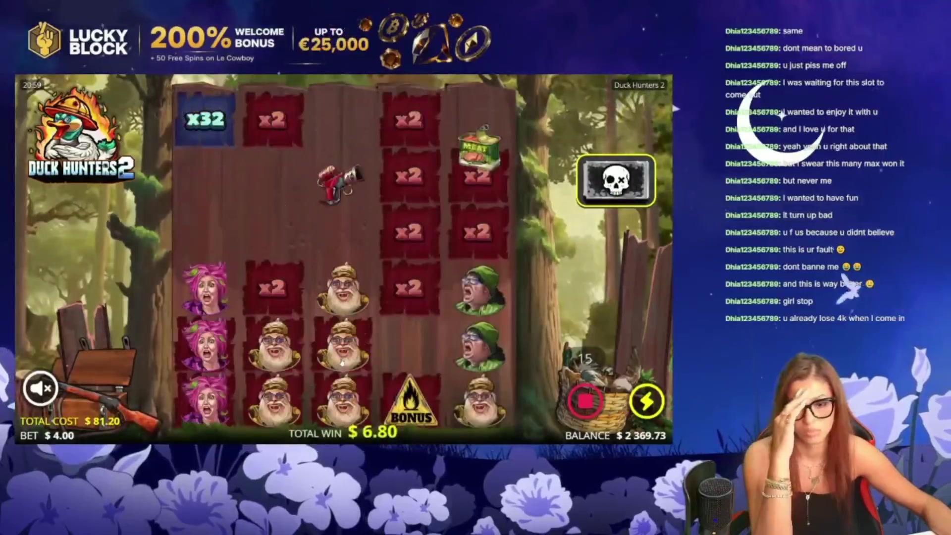 Duck Hunters 2: $537.40 win (6.62x)