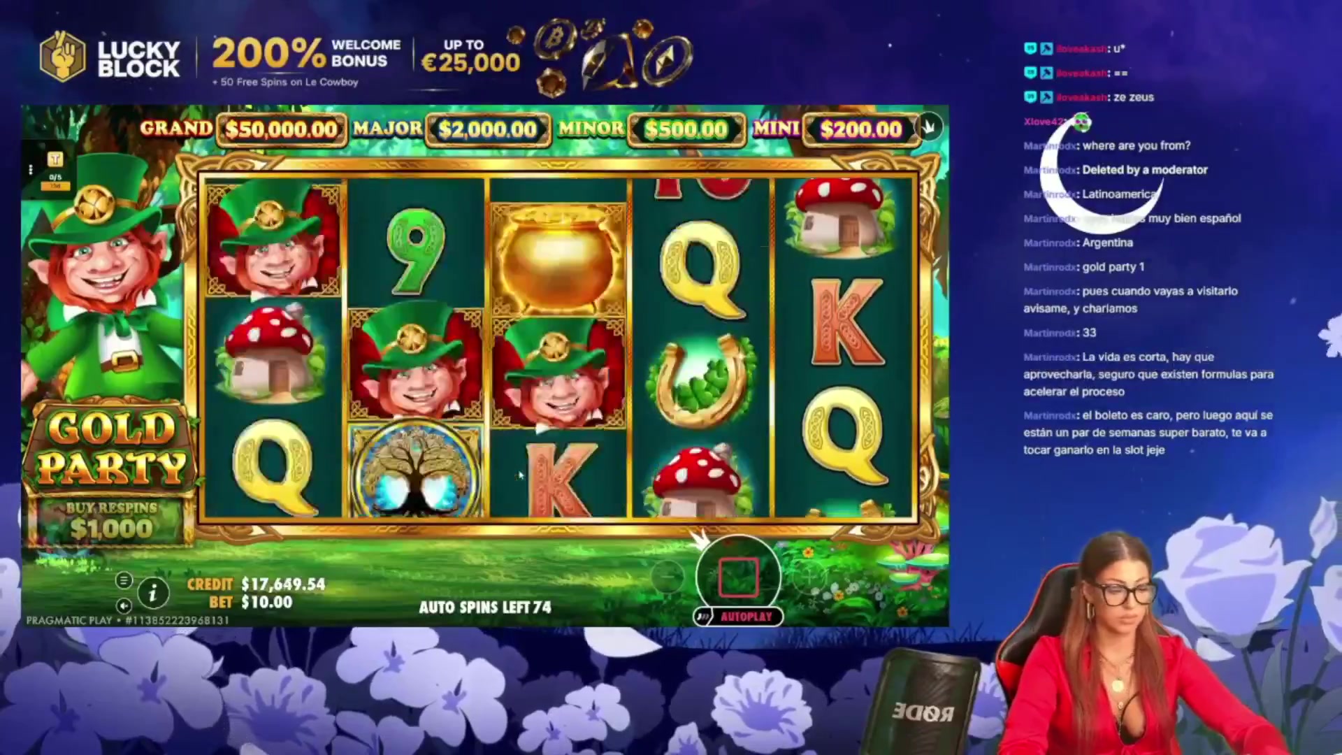 Gold Party: $2,168.00 win (216.81x)